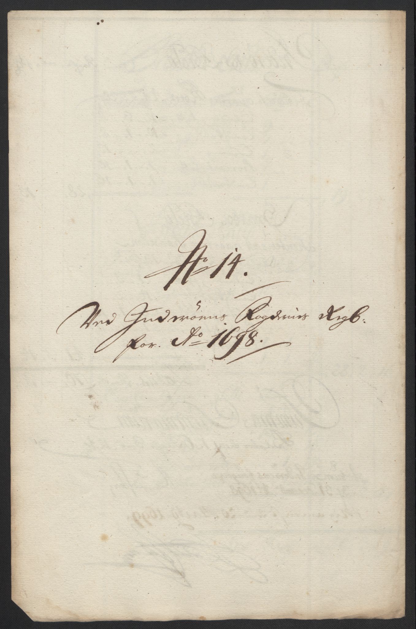 Rentekammeret inntil 1814, Reviderte regnskaper, Fogderegnskap, RA/EA-4092/R63/L4310: Fogderegnskap Inderøy, 1698-1699, p. 203