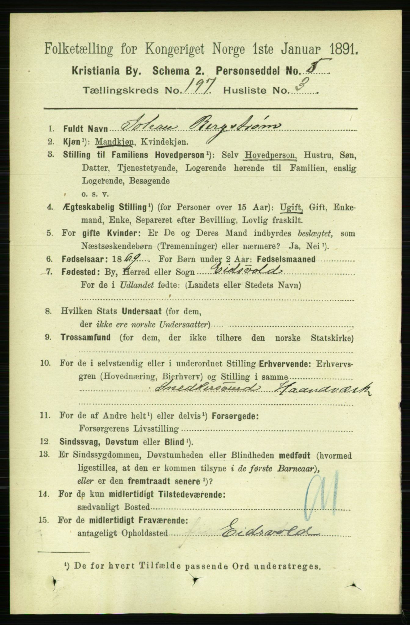 RA, 1891 census for 0301 Kristiania, 1891, p. 118867