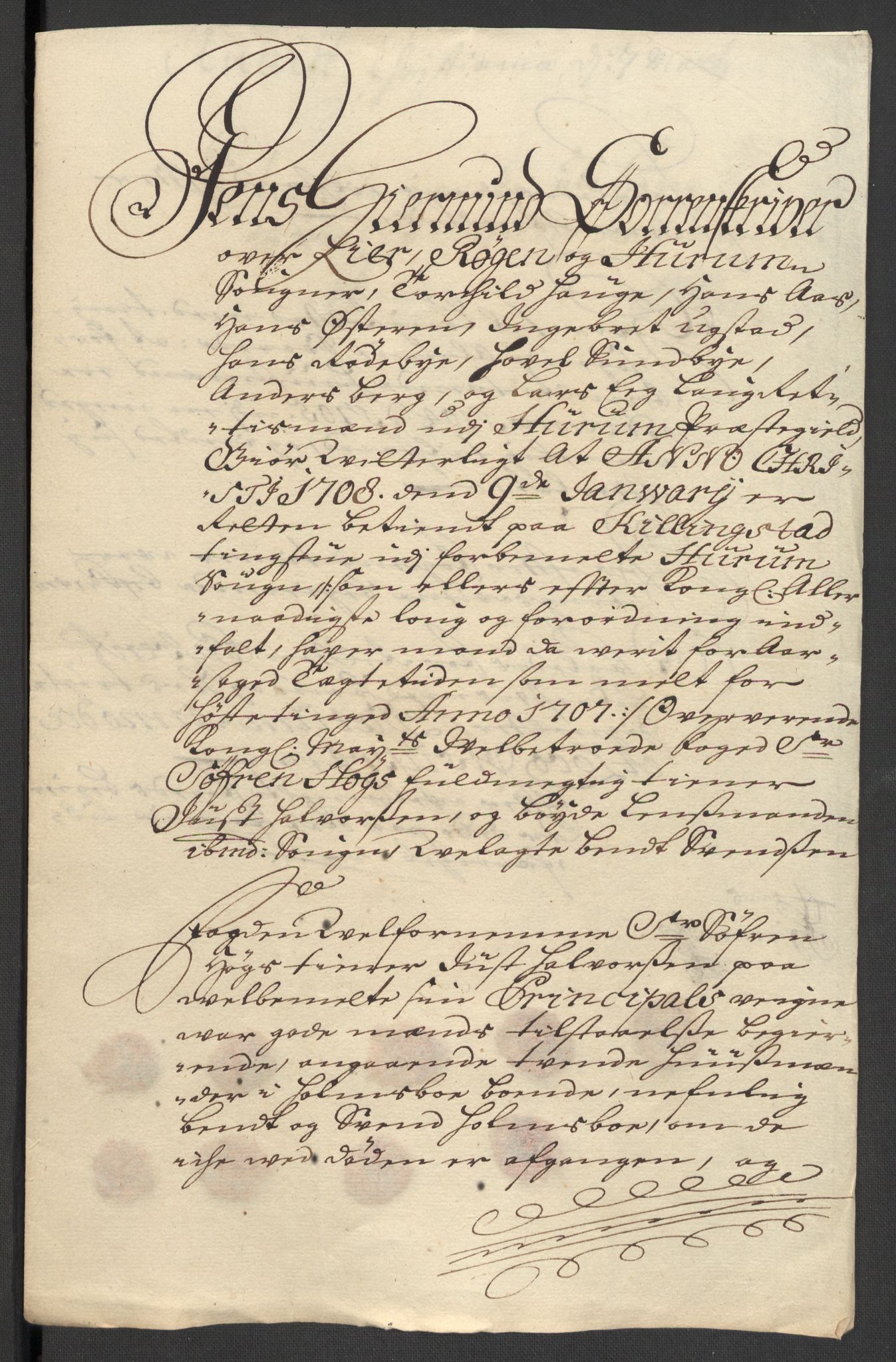 Rentekammeret inntil 1814, Reviderte regnskaper, Fogderegnskap, AV/RA-EA-4092/R30/L1701: Fogderegnskap Hurum, Røyken, Eiker og Lier, 1706-1707, p. 233