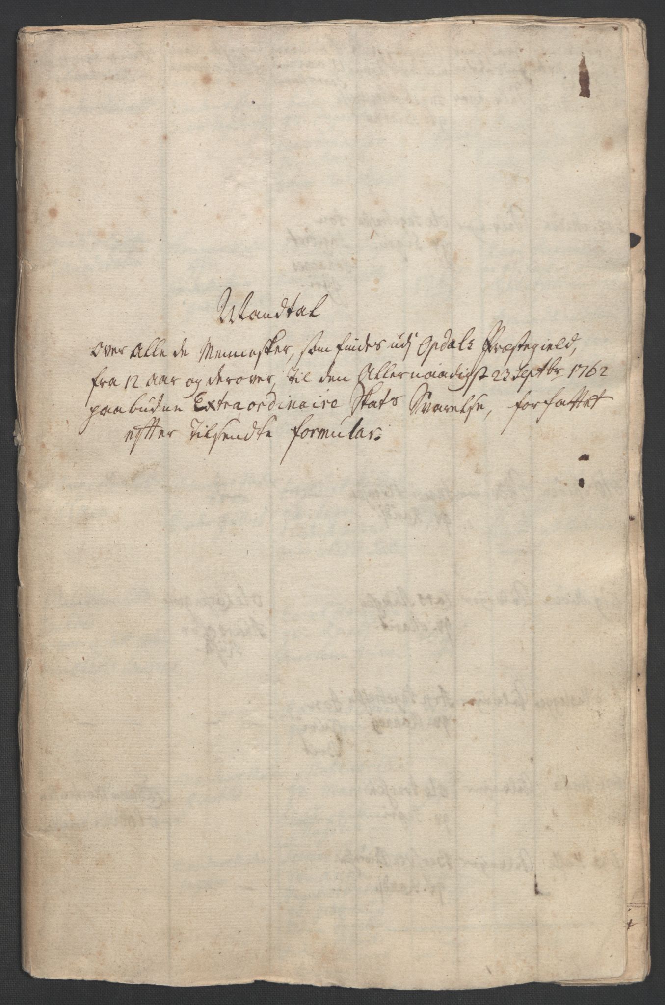 Rentekammeret inntil 1814, Realistisk ordnet avdeling, RA/EA-4070/Ol/L0021: [Gg 10]: Ekstraskatten, 23.09.1762. Orkdal og Gauldal, 1762-1767, p. 6