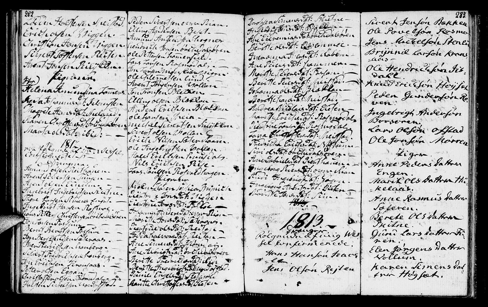 Ministerialprotokoller, klokkerbøker og fødselsregistre - Sør-Trøndelag, SAT/A-1456/665/L0769: Parish register (official) no. 665A04, 1803-1816, p. 282-283