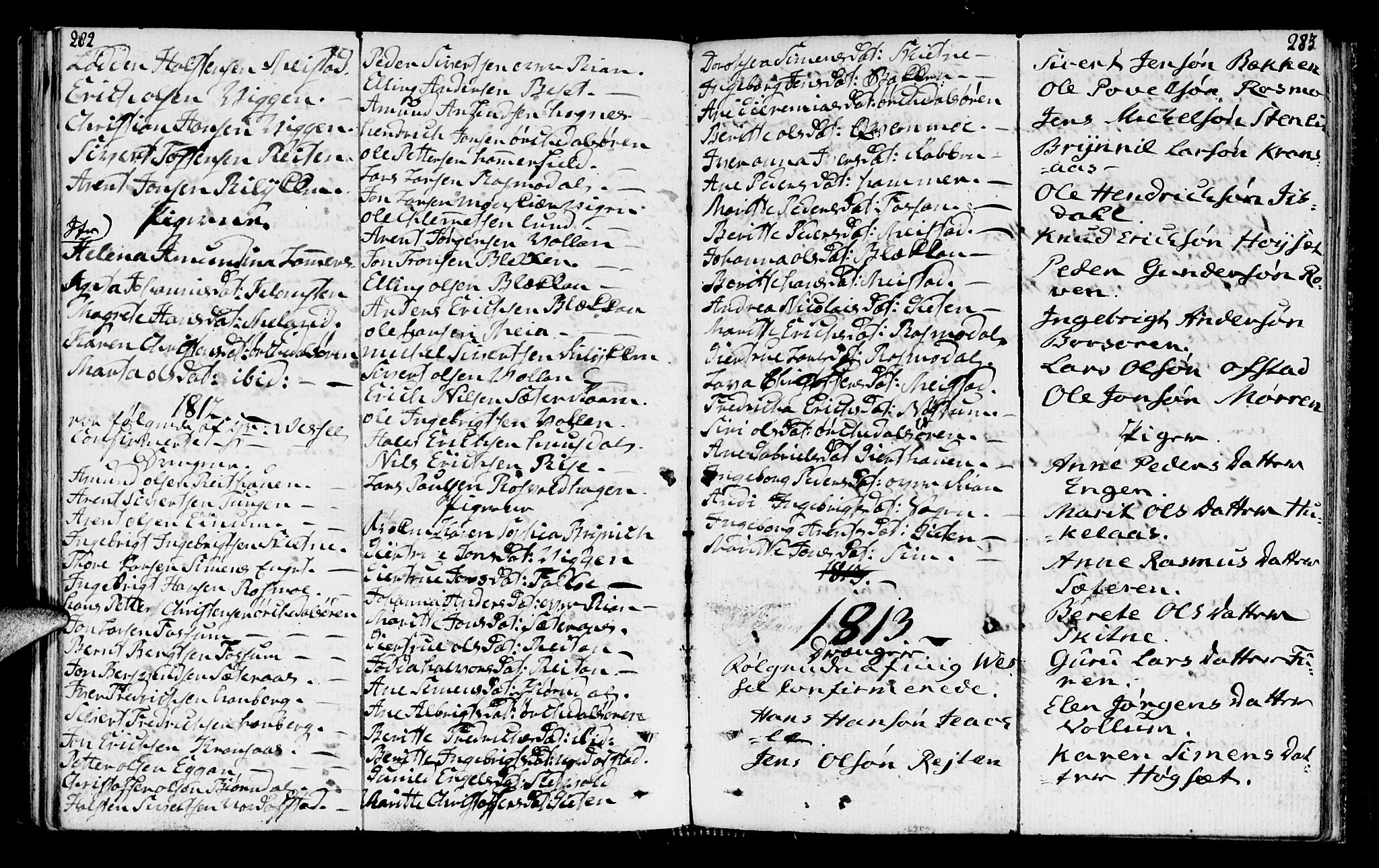 Ministerialprotokoller, klokkerbøker og fødselsregistre - Sør-Trøndelag, AV/SAT-A-1456/665/L0769: Parish register (official) no. 665A04, 1803-1816, p. 282-283