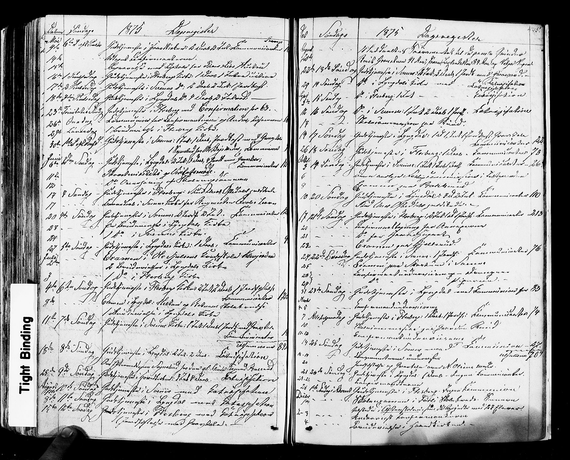 Flesberg kirkebøker, AV/SAKO-A-18/F/Fa/L0007: Parish register (official) no. I 7, 1861-1878, p. 445