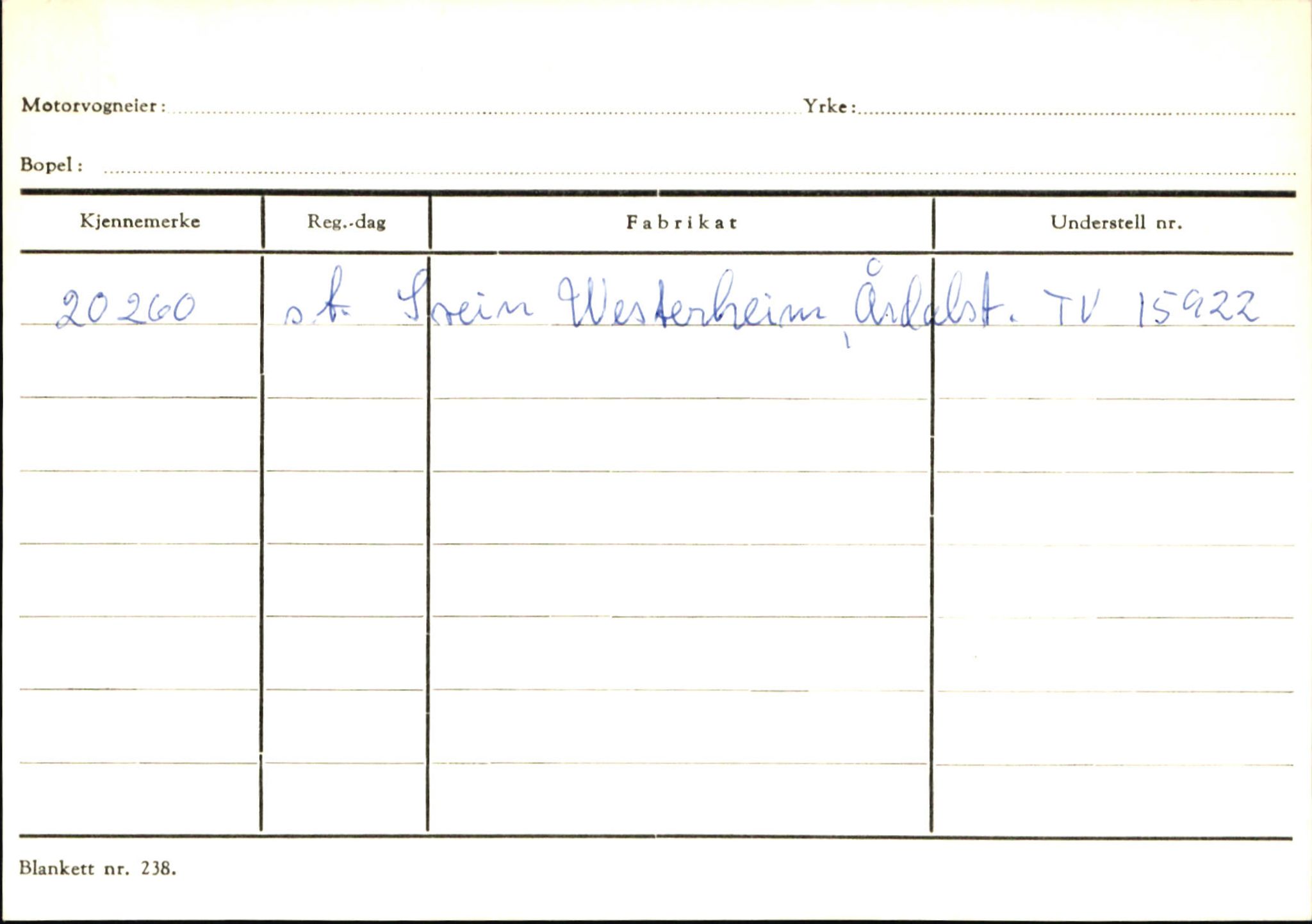 Statens vegvesen, Sogn og Fjordane vegkontor, AV/SAB-A-5301/4/F/L0146: Registerkort Årdal R-Å samt diverse kort, 1945-1975, p. 1333