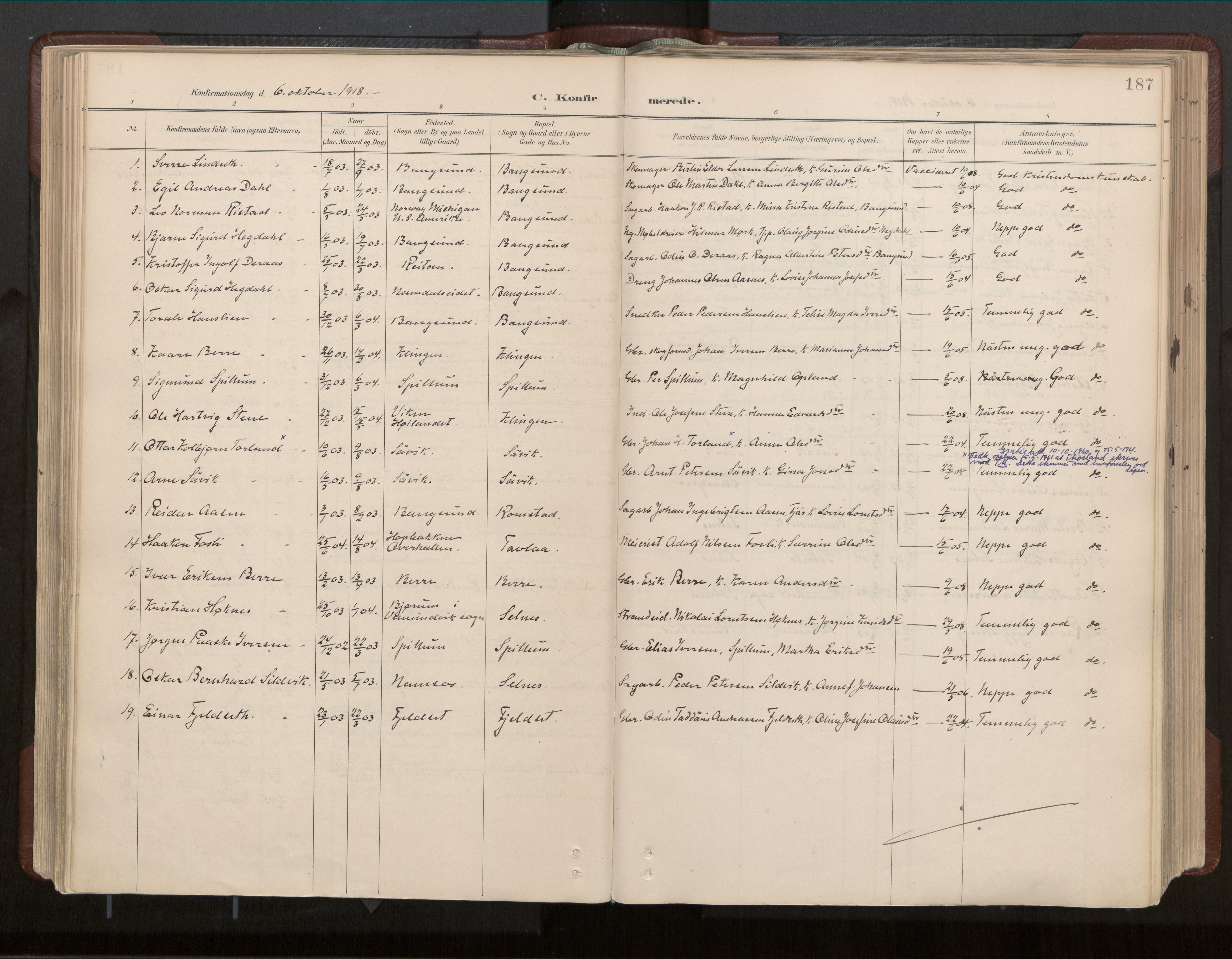 Ministerialprotokoller, klokkerbøker og fødselsregistre - Nord-Trøndelag, SAT/A-1458/770/L0589: Parish register (official) no. 770A03, 1887-1929, p. 187
