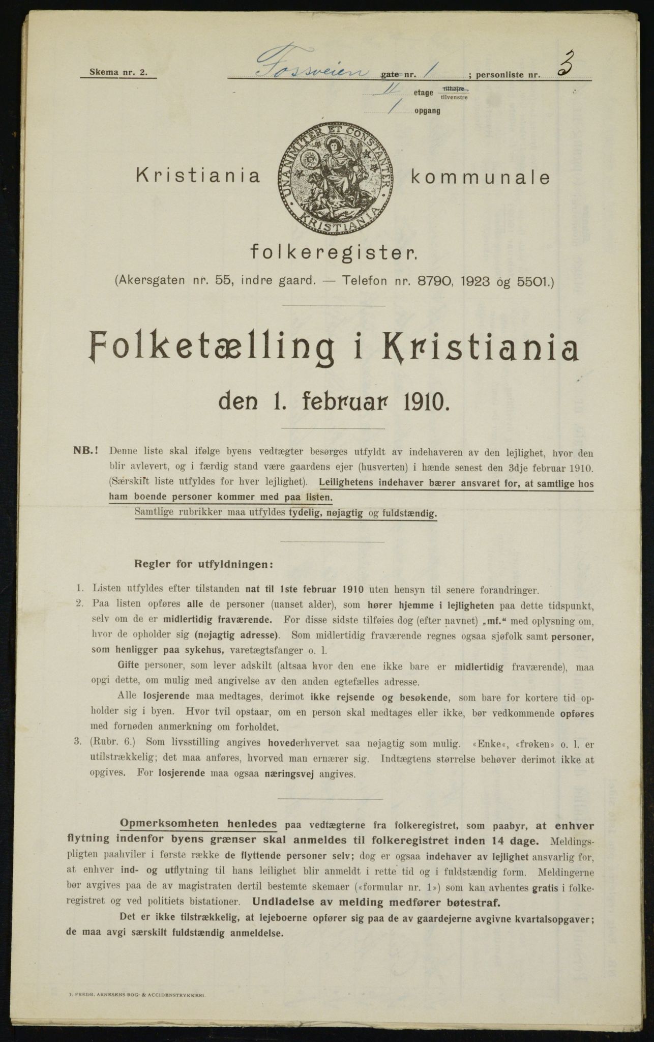 OBA, Municipal Census 1910 for Kristiania, 1910, p. 23205