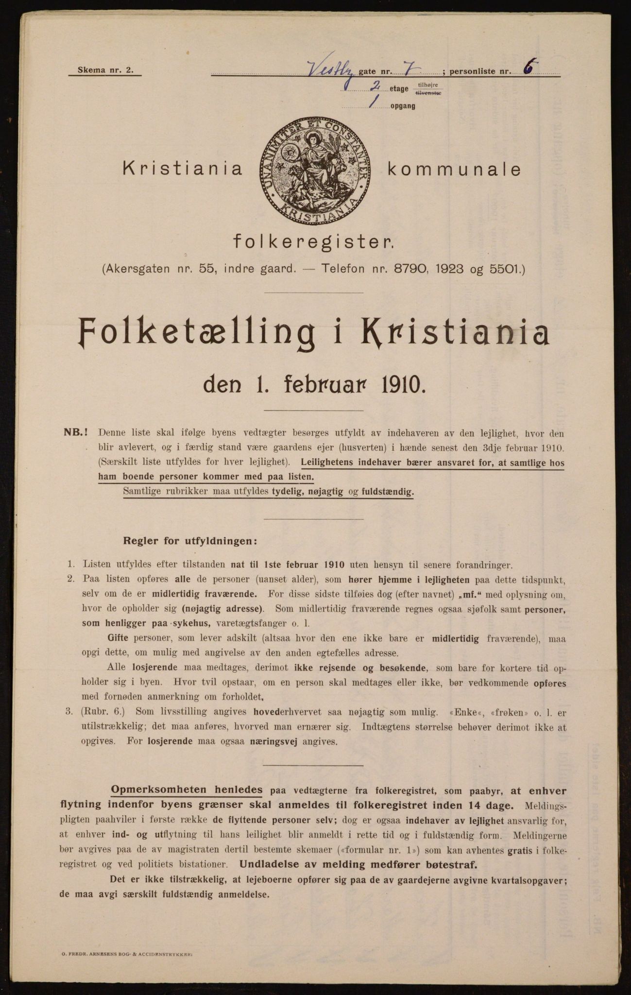 OBA, Municipal Census 1910 for Kristiania, 1910, p. 115951