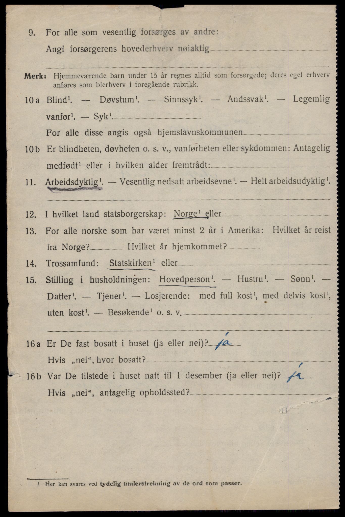 SAT, 1920 census for Trondheim, 1920, p. 96249