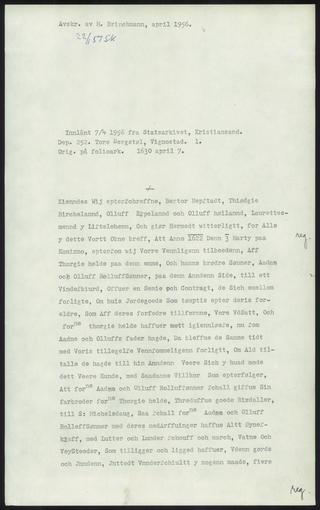 Samlinger til kildeutgivelse, Diplomavskriftsamlingen, AV/RA-EA-4053/H/Ha, p. 656