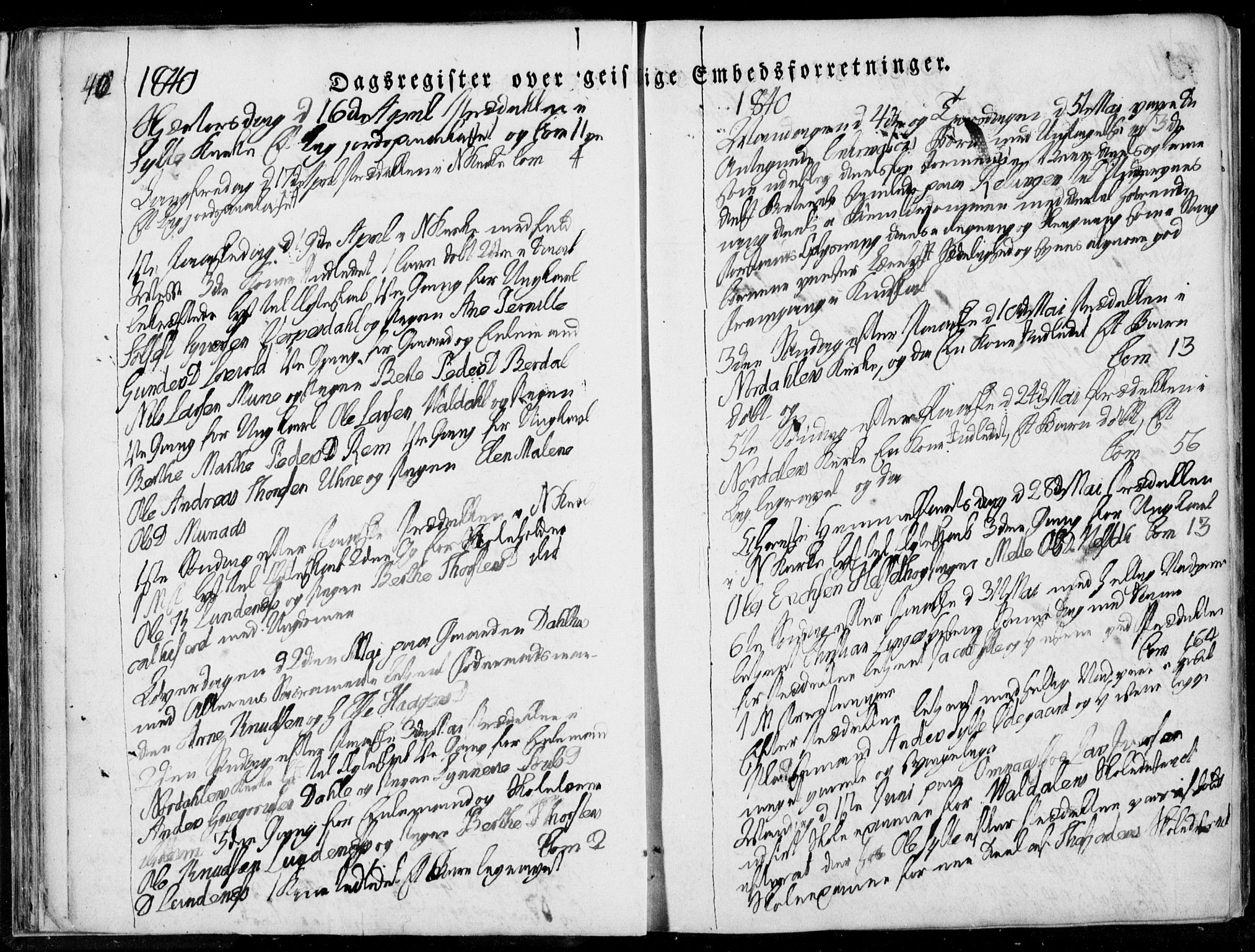 Ministerialprotokoller, klokkerbøker og fødselsregistre - Møre og Romsdal, SAT/A-1454/519/L0247: Parish register (official) no. 519A06, 1827-1846, p. 40