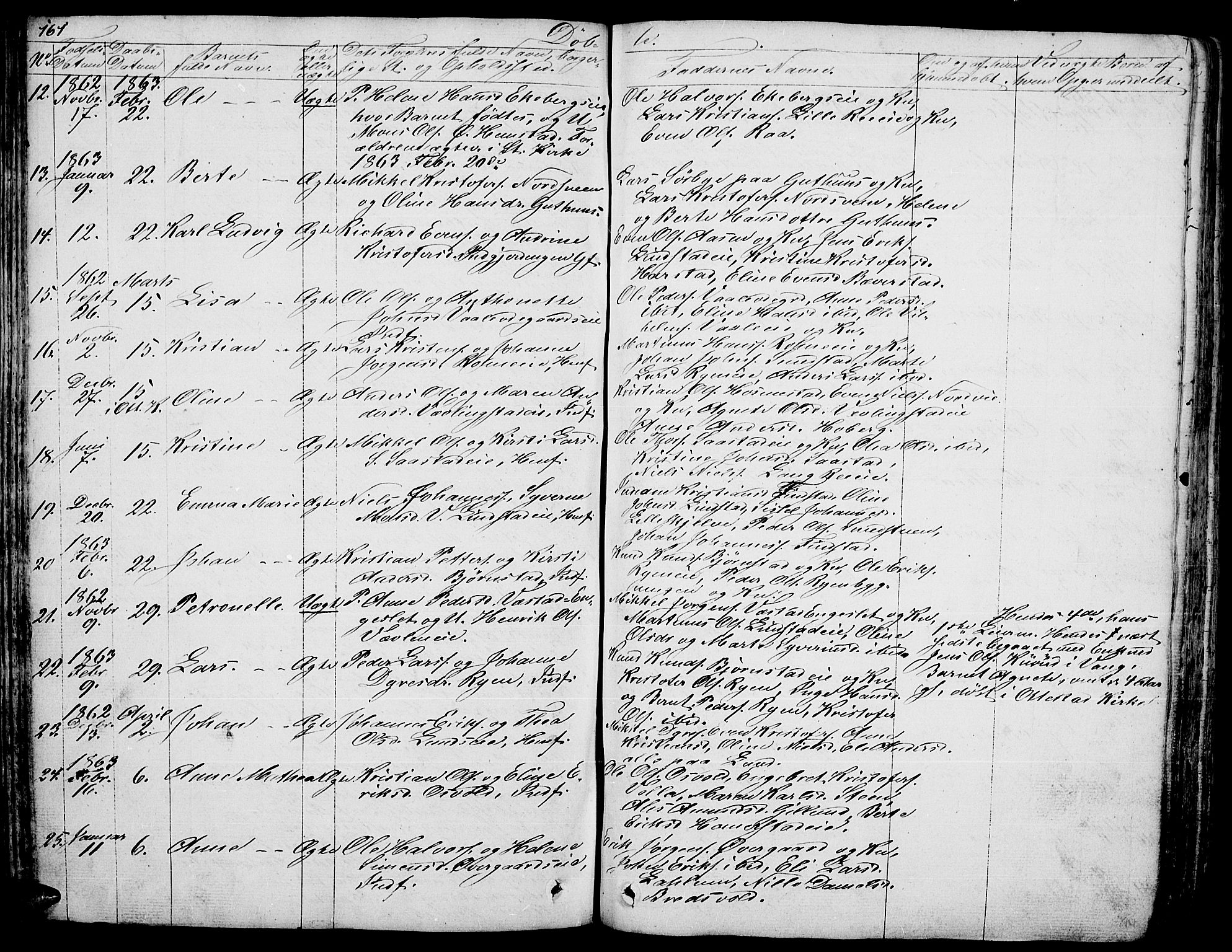 Stange prestekontor, AV/SAH-PREST-002/L/L0003: Parish register (copy) no. 3, 1840-1864, p. 161