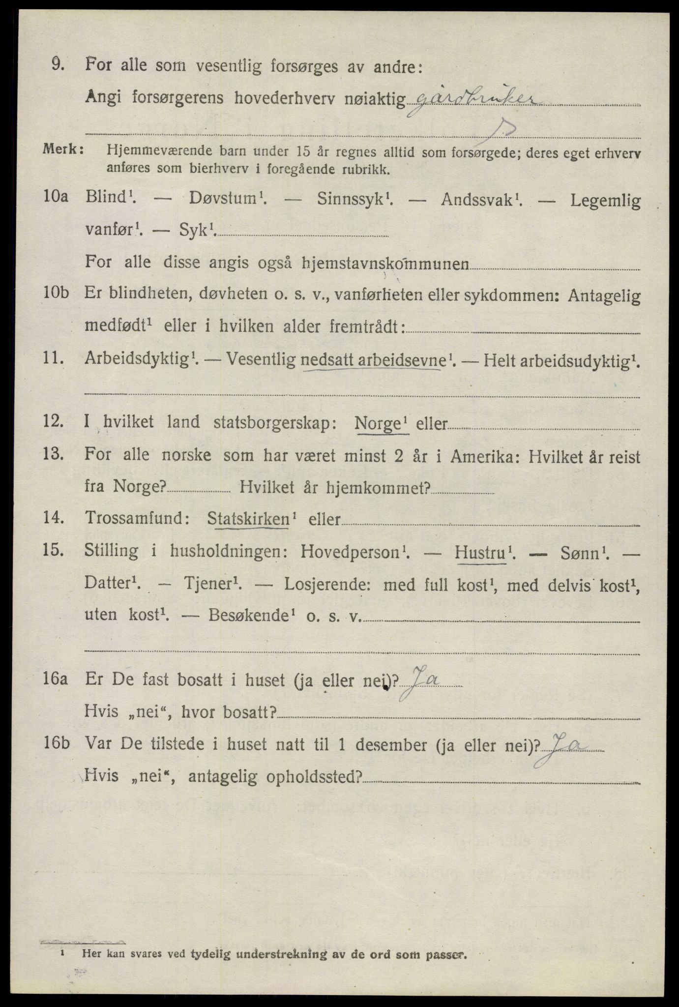SAO, 1920 census for Ullensaker, 1920, p. 5506