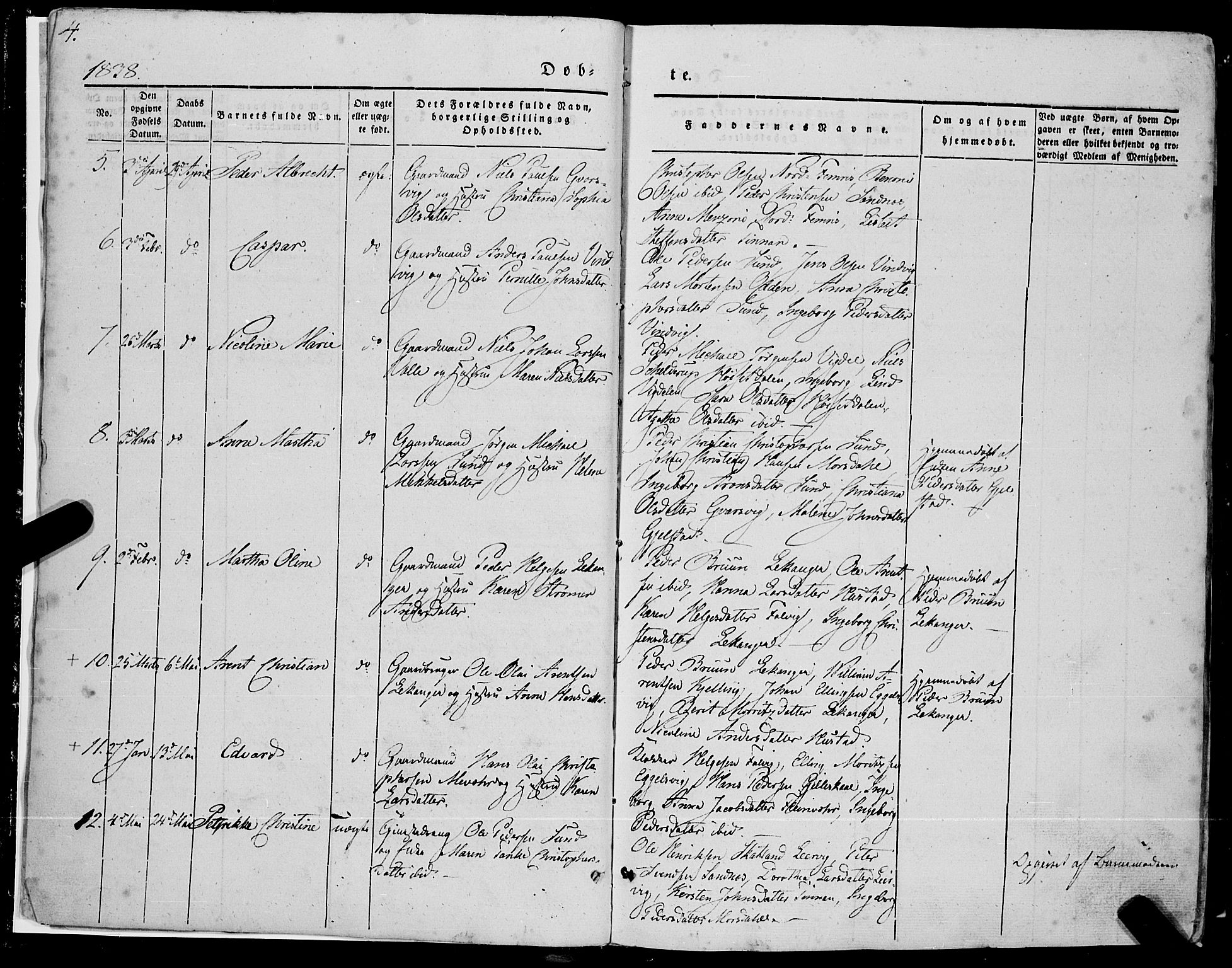 Ministerialprotokoller, klokkerbøker og fødselsregistre - Nordland, AV/SAT-A-1459/805/L0097: Parish register (official) no. 805A04, 1837-1861, p. 4
