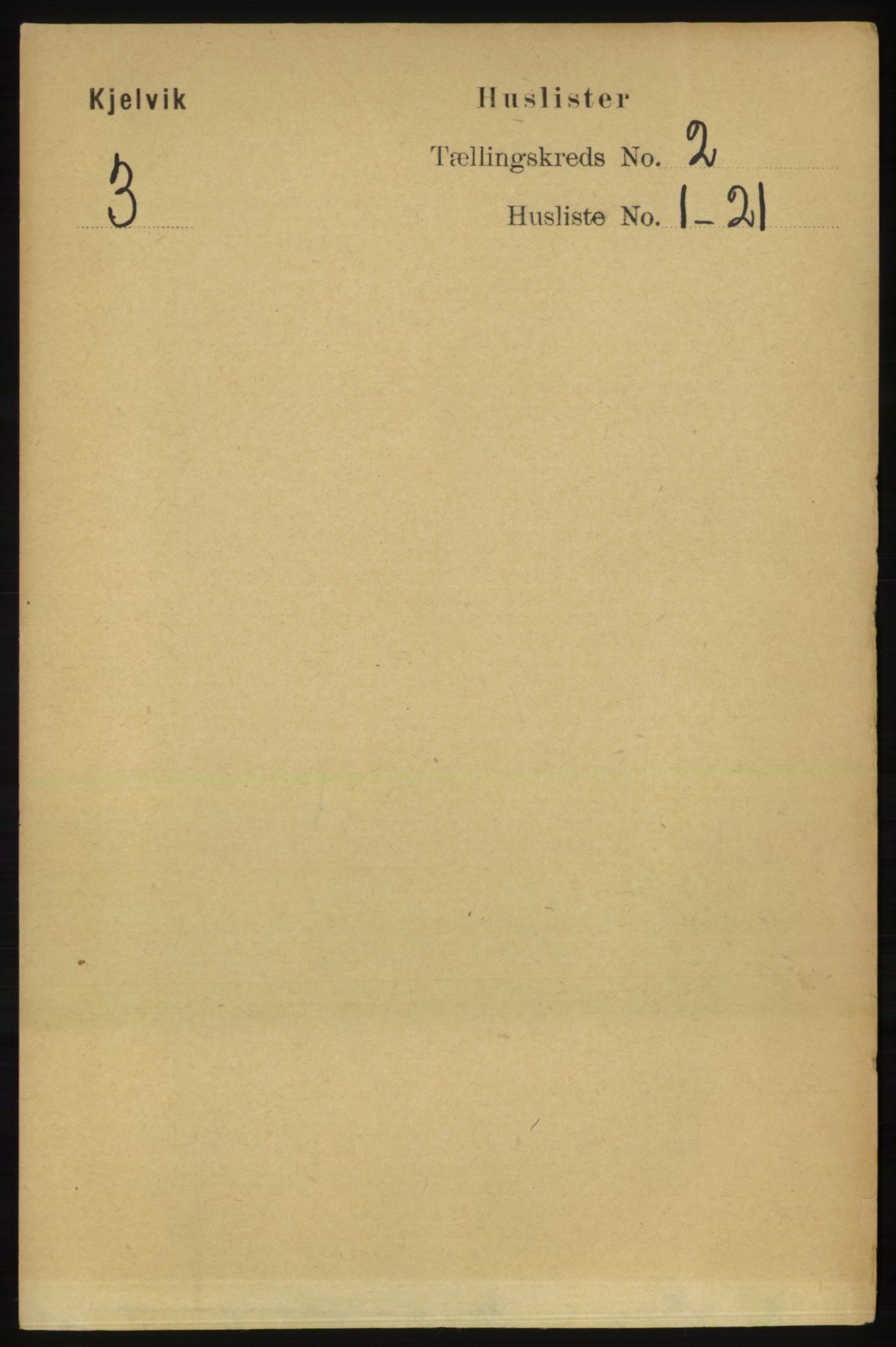 RA, 1891 census for 2019 Kjelvik, 1891, p. 78