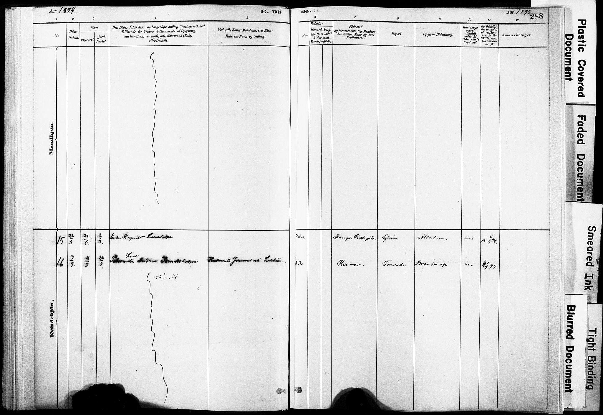 Ministerialprotokoller, klokkerbøker og fødselsregistre - Nordland, AV/SAT-A-1459/835/L0526: Parish register (official) no. 835A03II, 1881-1910, p. 288