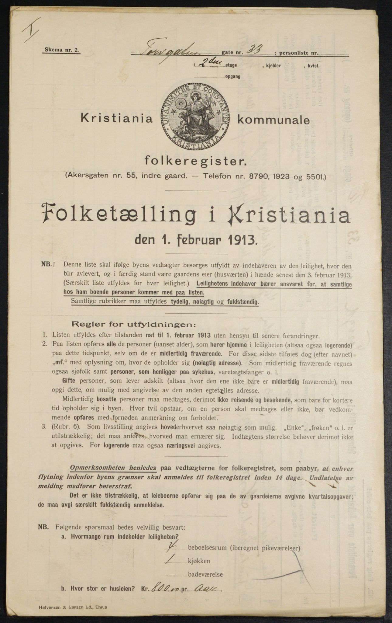 OBA, Municipal Census 1913 for Kristiania, 1913, p. 114240