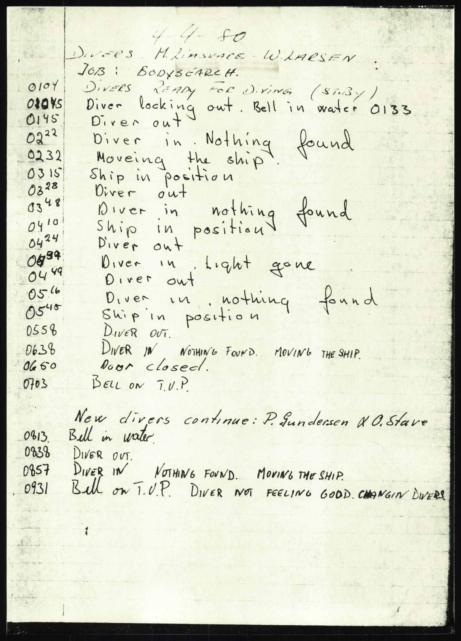 Justisdepartementet, Granskningskommisjonen ved Alexander Kielland-ulykken 27.3.1980, RA/S-1165/D/L0018: R Feltopprydning (Doku.liste + R2, R4-R6 av 6), 1980-1981, p. 590