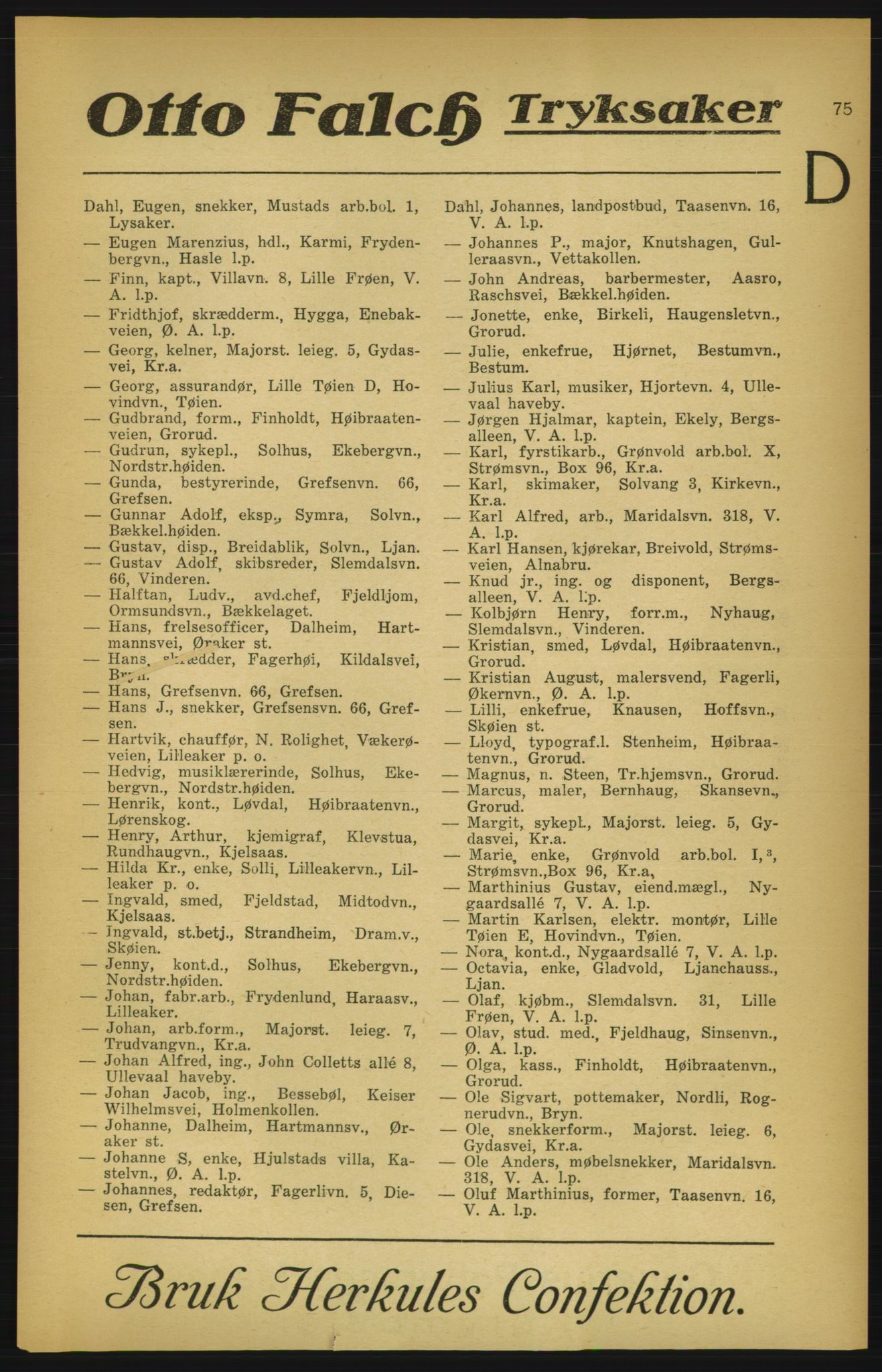 Aker adressebok/adressekalender, PUBL/001/A/003: Akers adressekalender, 1924-1925, p. 75