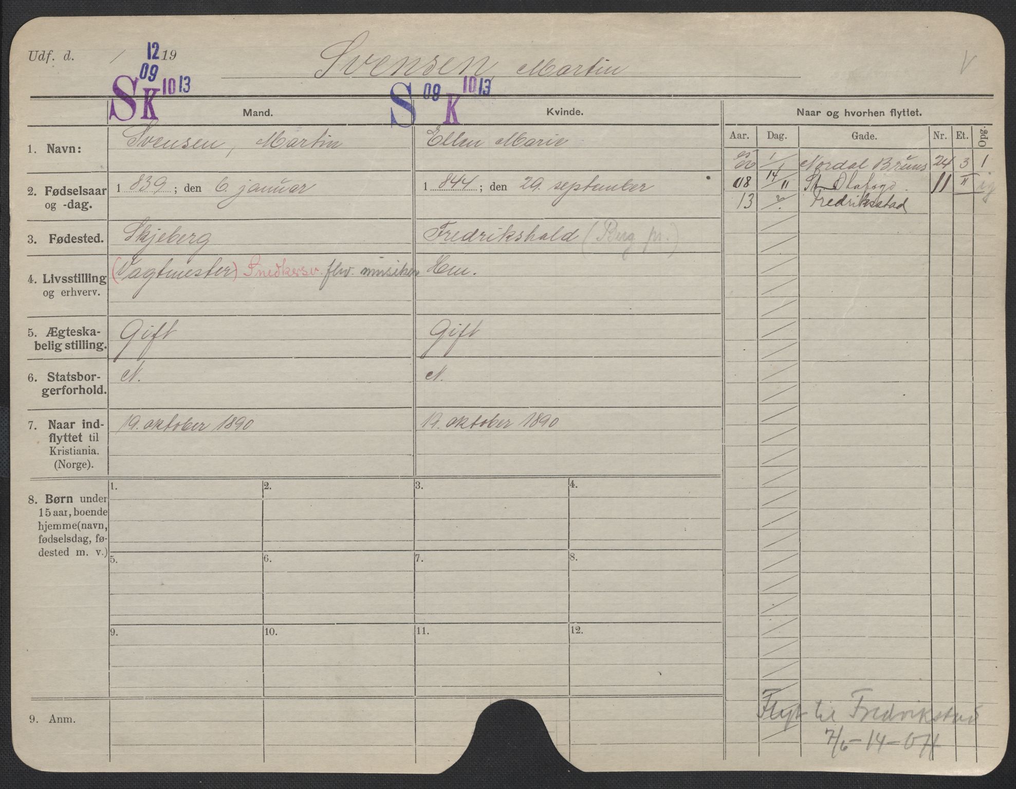 Oslo folkeregister, Registerkort, SAO/A-11715/F/Fa/Fac/L0010: Menn, 1906-1914, p. 976a