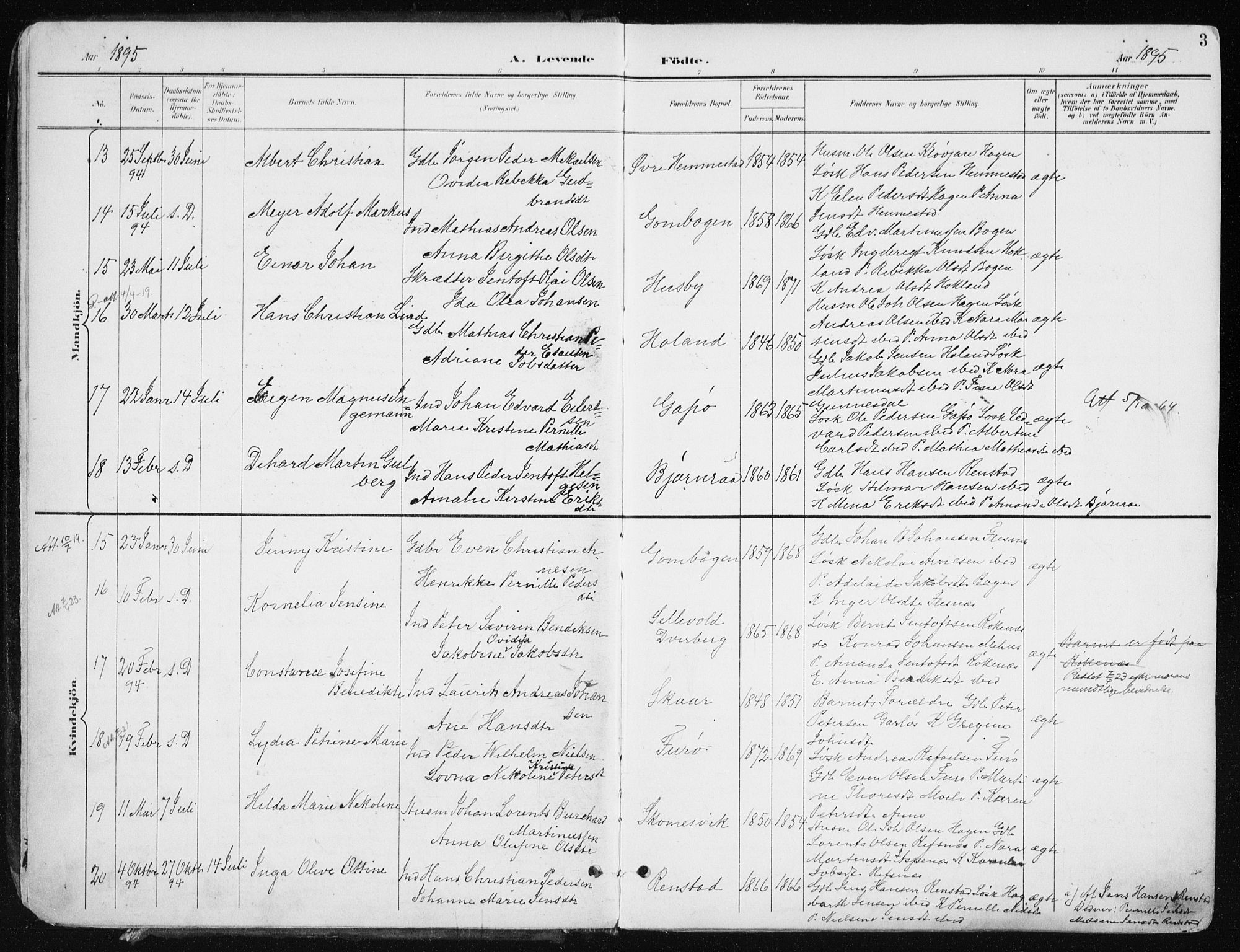 Kvæfjord sokneprestkontor, SATØ/S-1323/G/Ga/Gaa/L0006kirke: Parish register (official) no. 6, 1895-1914, p. 3