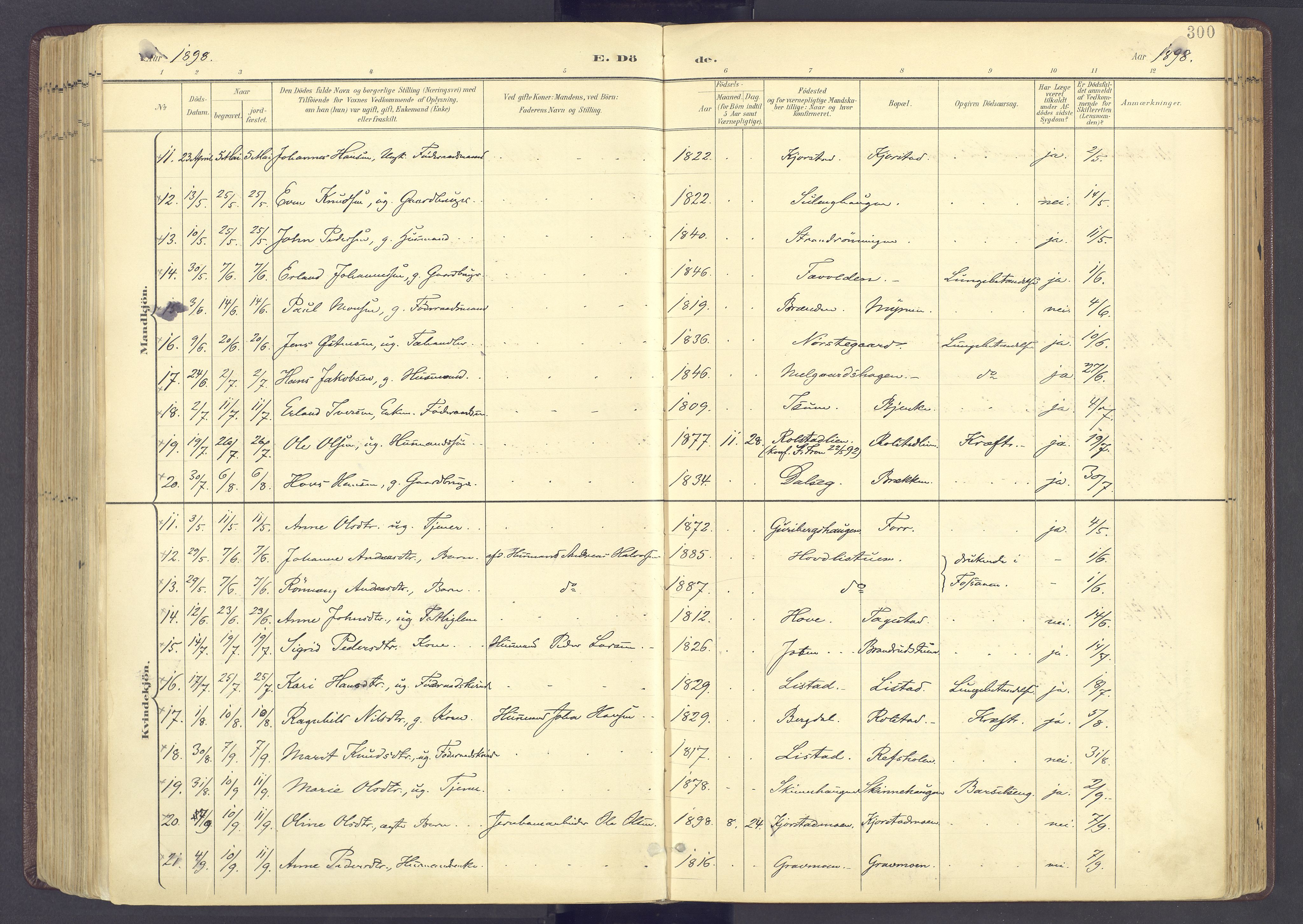 Sør-Fron prestekontor, SAH/PREST-010/H/Ha/Haa/L0004: Parish register (official) no. 4, 1898-1919, p. 300