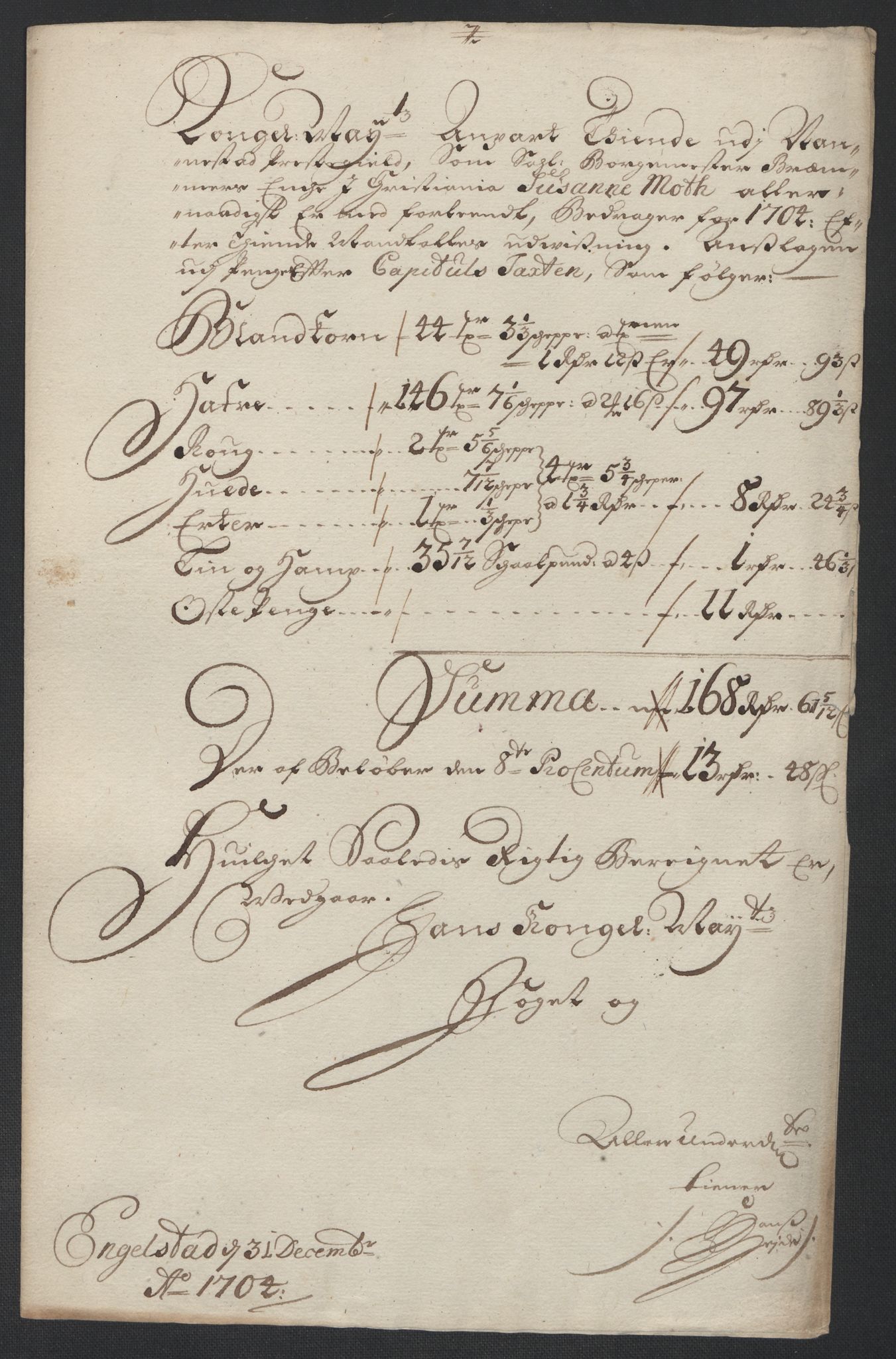Rentekammeret inntil 1814, Reviderte regnskaper, Fogderegnskap, RA/EA-4092/R12/L0717: Fogderegnskap Øvre Romerike, 1704-1705, p. 59