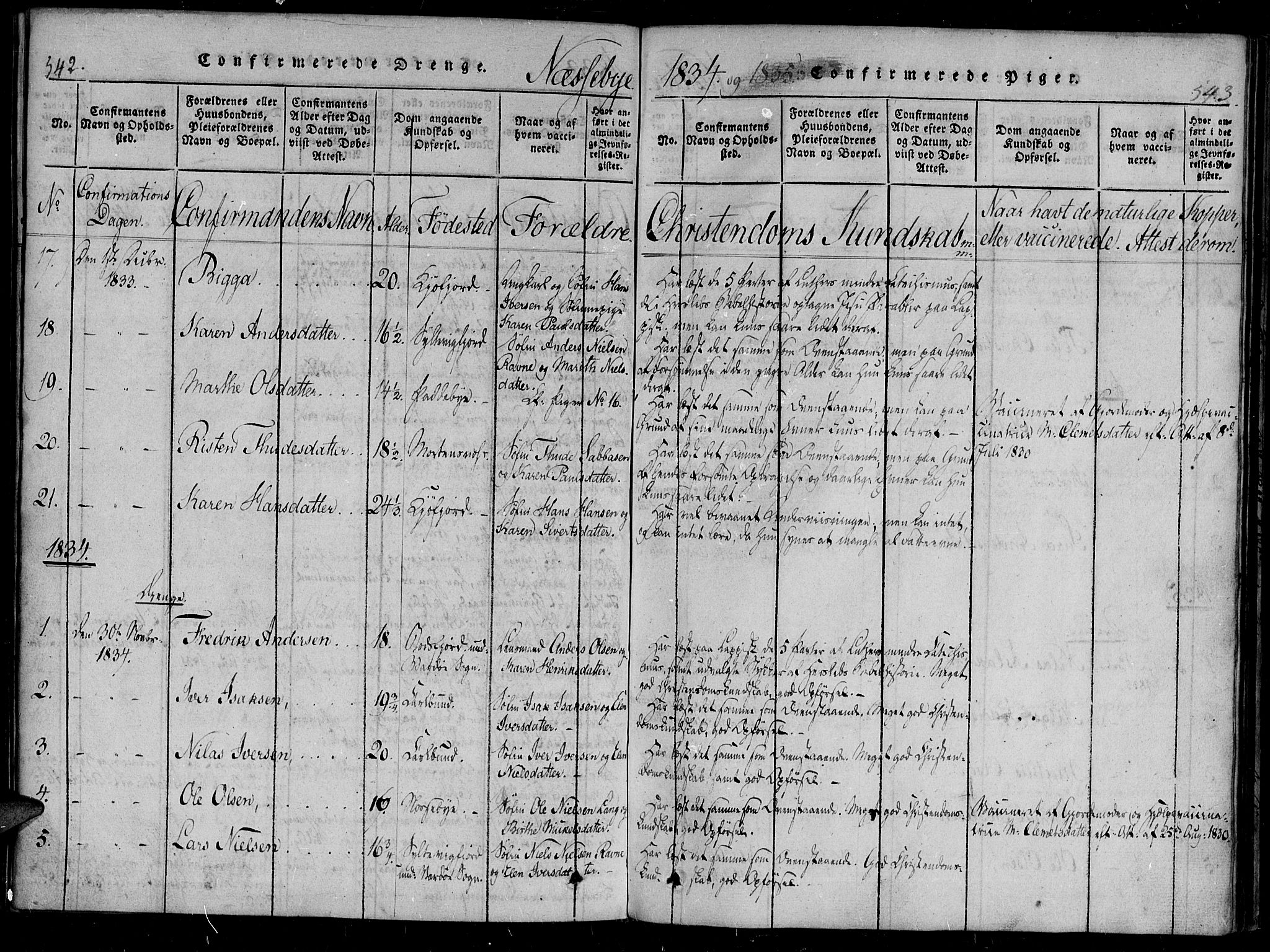 Vadsø sokneprestkontor, SATØ/S-1325/H/Ha/L0003kirke: Parish register (official) no. 3 /2, 1821-1839, p. 542-543
