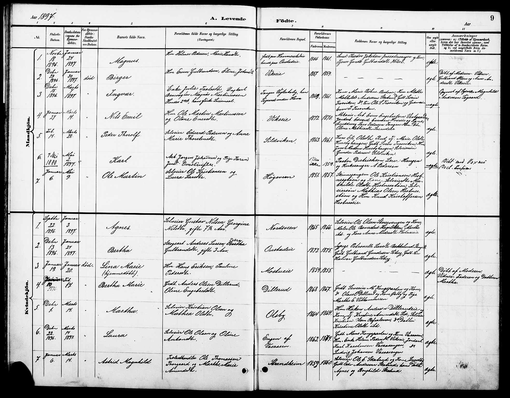 Stange prestekontor, AV/SAH-PREST-002/L/L0011: Parish register (copy) no. 11, 1895-1917, p. 9