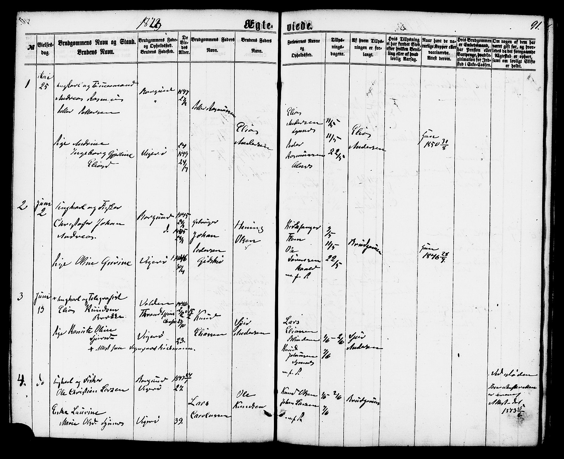 Ministerialprotokoller, klokkerbøker og fødselsregistre - Møre og Romsdal, SAT/A-1454/537/L0518: Parish register (official) no. 537A02, 1862-1876, p. 91