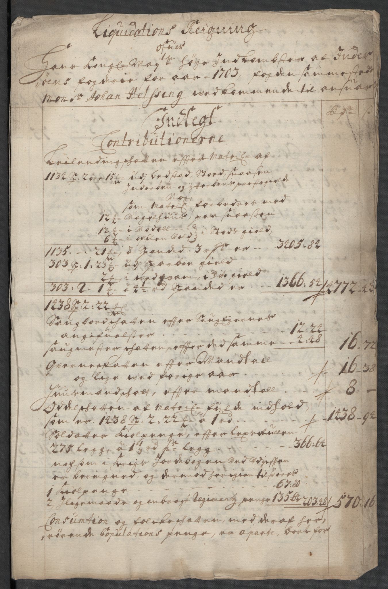 Rentekammeret inntil 1814, Reviderte regnskaper, Fogderegnskap, AV/RA-EA-4092/R63/L4313: Fogderegnskap Inderøy, 1703-1704, p. 13