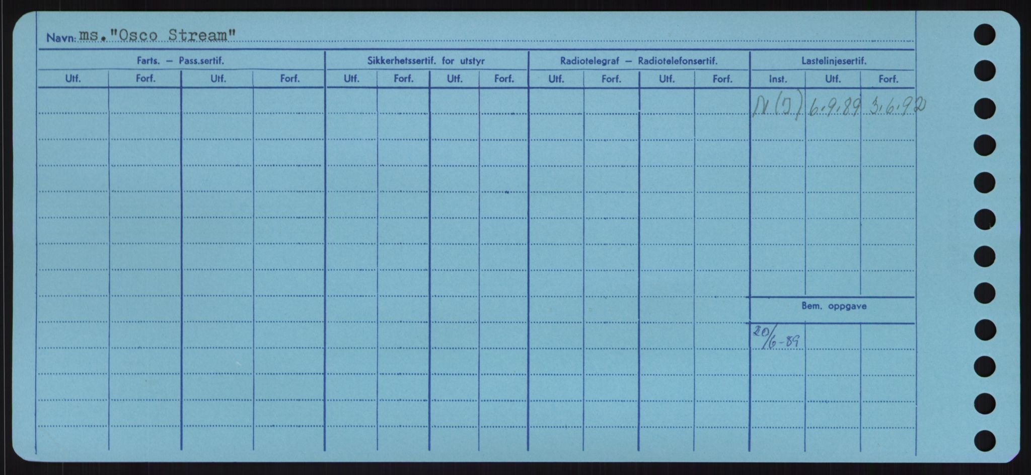 Sjøfartsdirektoratet med forløpere, Skipsmålingen, RA/S-1627/H/Hd/L0028: Fartøy, O, p. 422