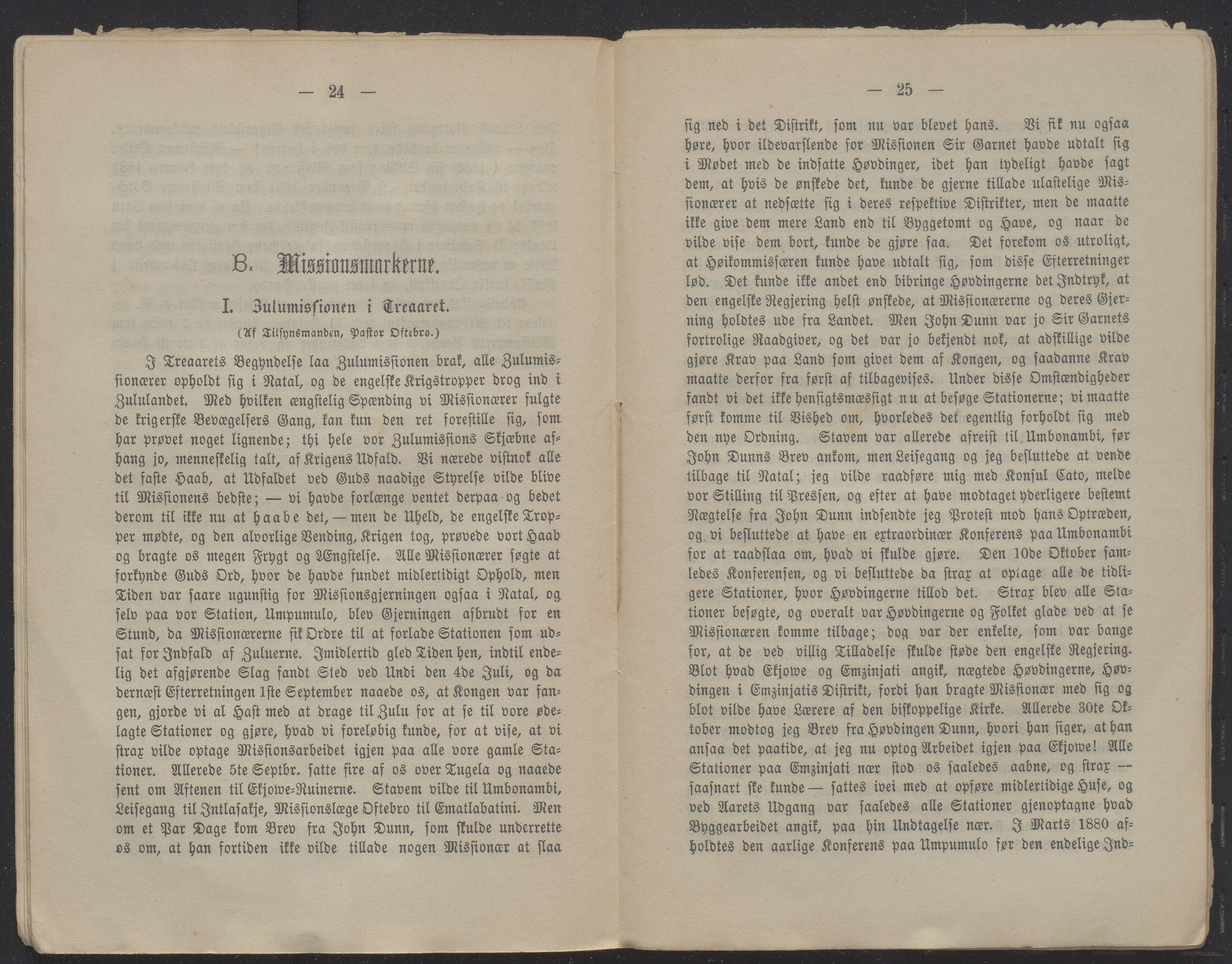 Det Norske Misjonsselskap - hovedadministrasjonen, VID/MA-A-1045/D/Db/Dba/L0338/0009: Beretninger, Bøker, Skrifter o.l   / Årsberetninger 40. , 1882, p. 24-25