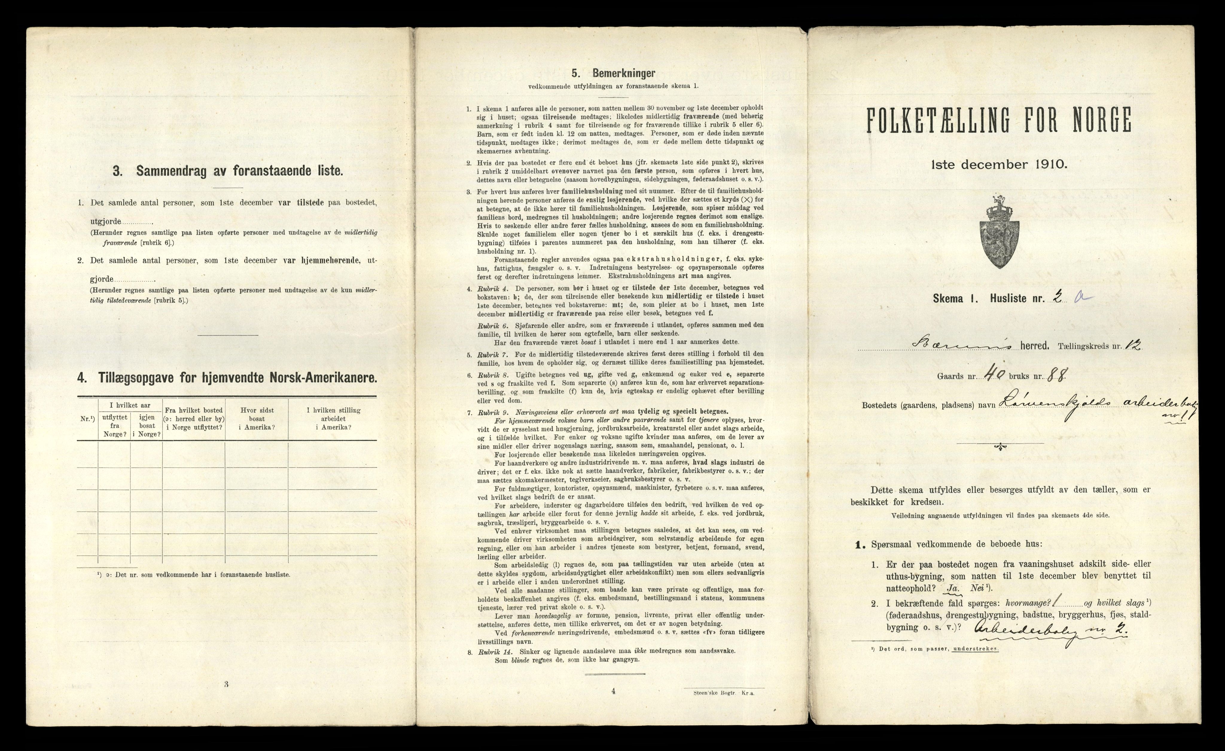 RA, 1910 census for Bærum, 1910, p. 1829