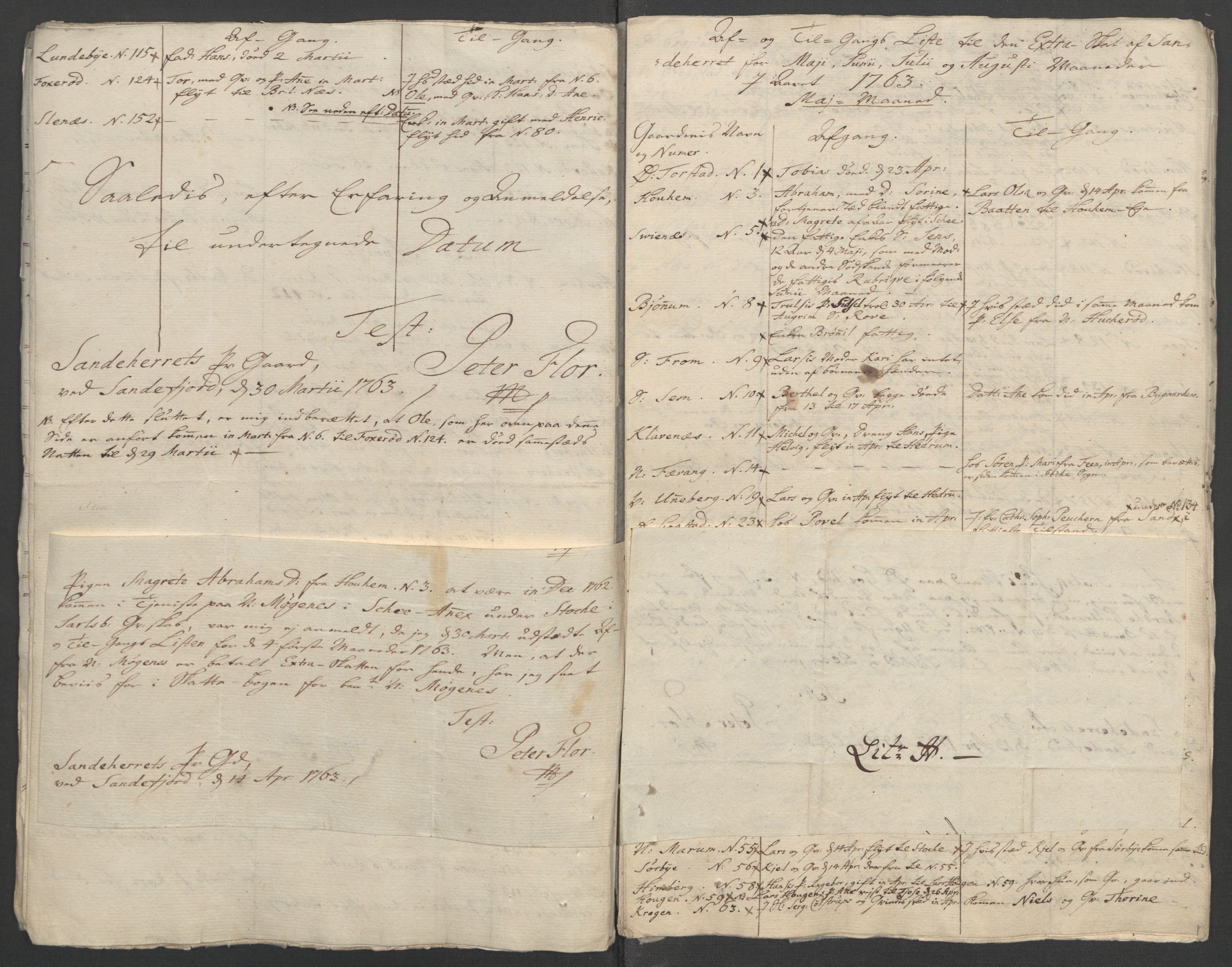 Rentekammeret inntil 1814, Reviderte regnskaper, Fogderegnskap, AV/RA-EA-4092/R33/L2033: Ekstraskatten Larvik grevskap, 1762-1764, p. 171