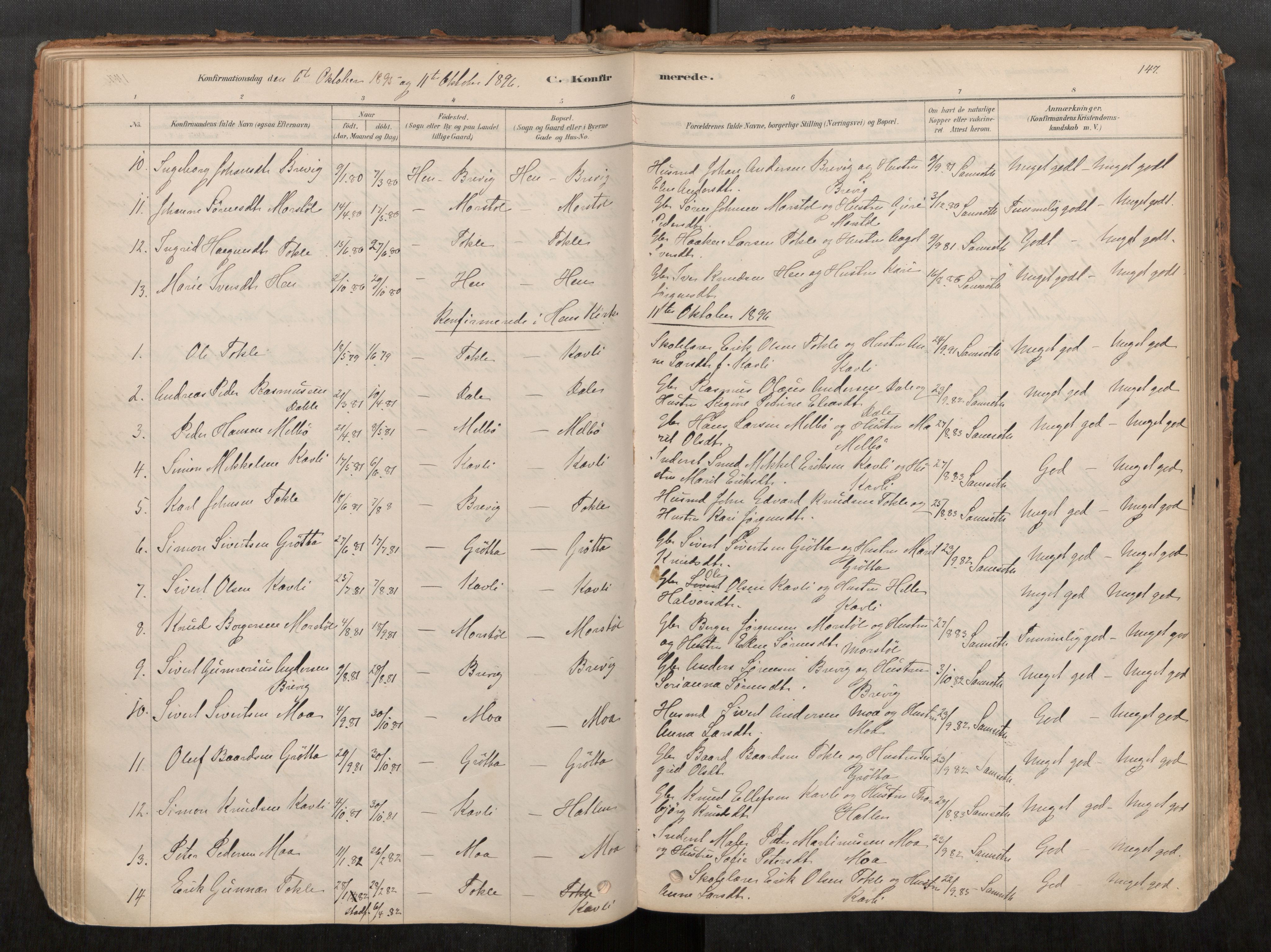 Ministerialprotokoller, klokkerbøker og fødselsregistre - Møre og Romsdal, AV/SAT-A-1454/545/L0594: Parish register (official) no. 545A03, 1878-1920, p. 147