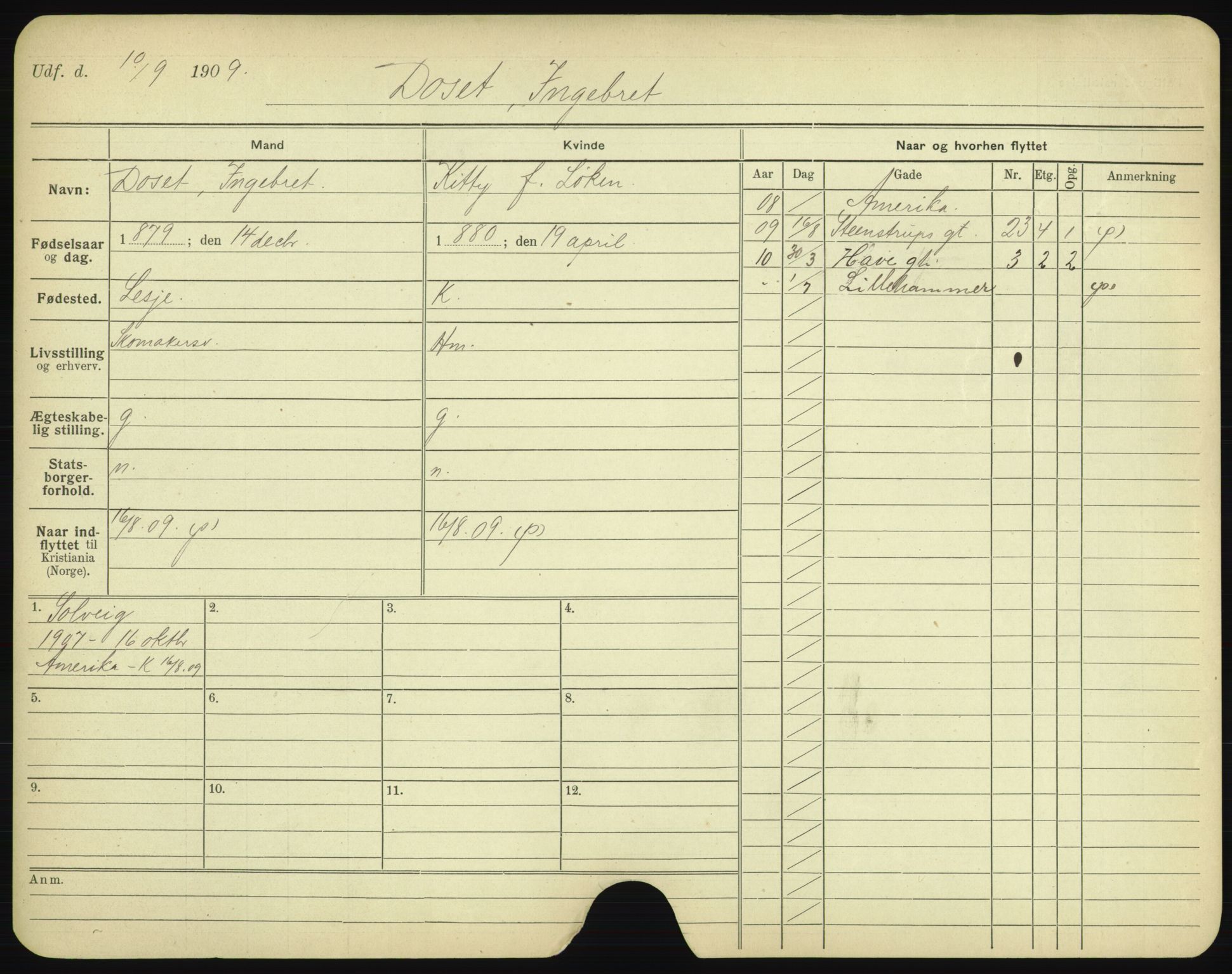 Oslo folkeregister, Registerkort, AV/SAO-A-11715/F/Fa/Fac/L0002: Menn, 1906-1914, p. 660a