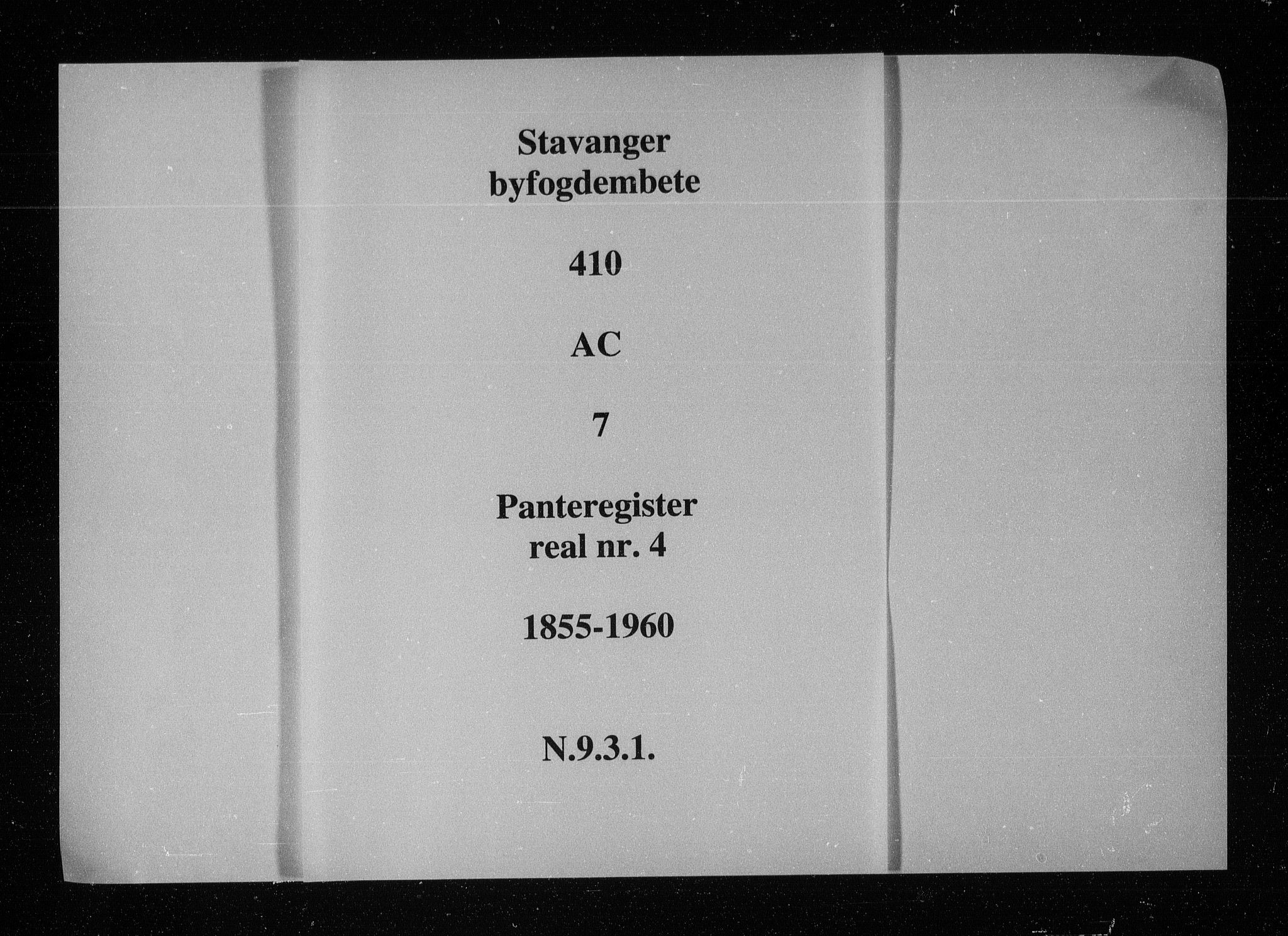 Stavanger byfogd, SAST/A-101408/001/4/41/410/410AC/L0007: Mortgage register no. AC 7, 1855