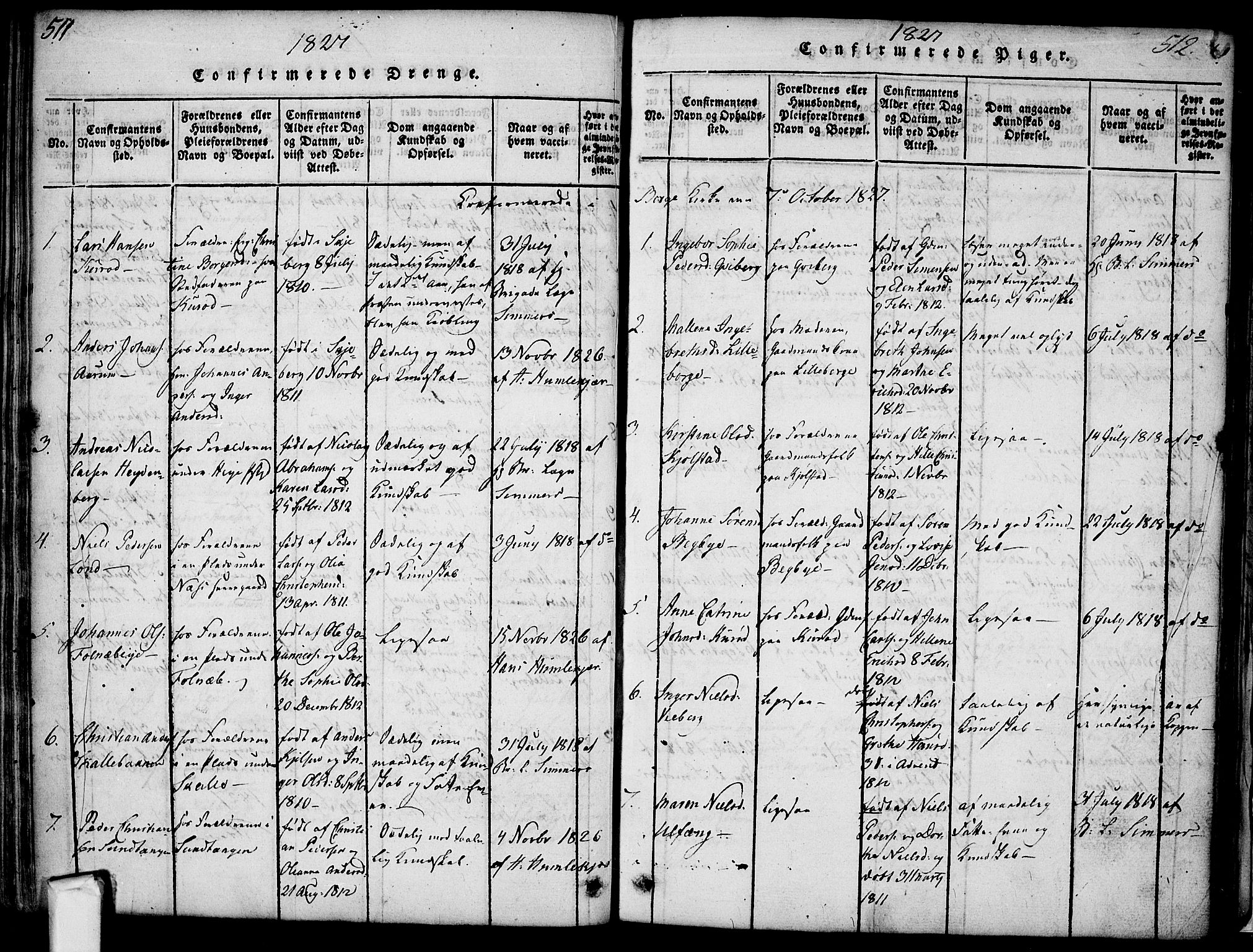 Borge prestekontor Kirkebøker, SAO/A-10903/F/Fa/L0003: Parish register (official) no. I 3, 1815-1836, p. 511-512