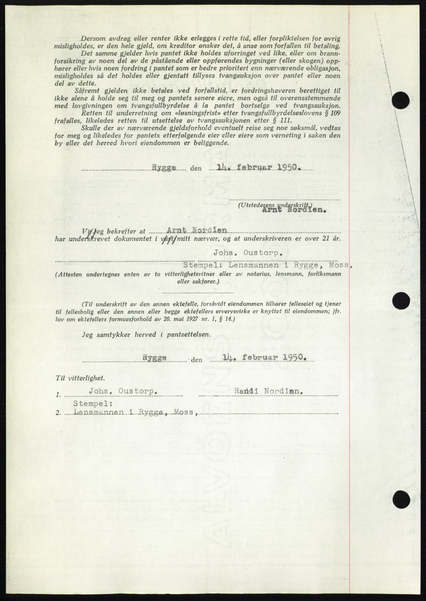 Moss sorenskriveri, SAO/A-10168: Mortgage book no. B23, 1949-1950, Diary no: : 545/1950