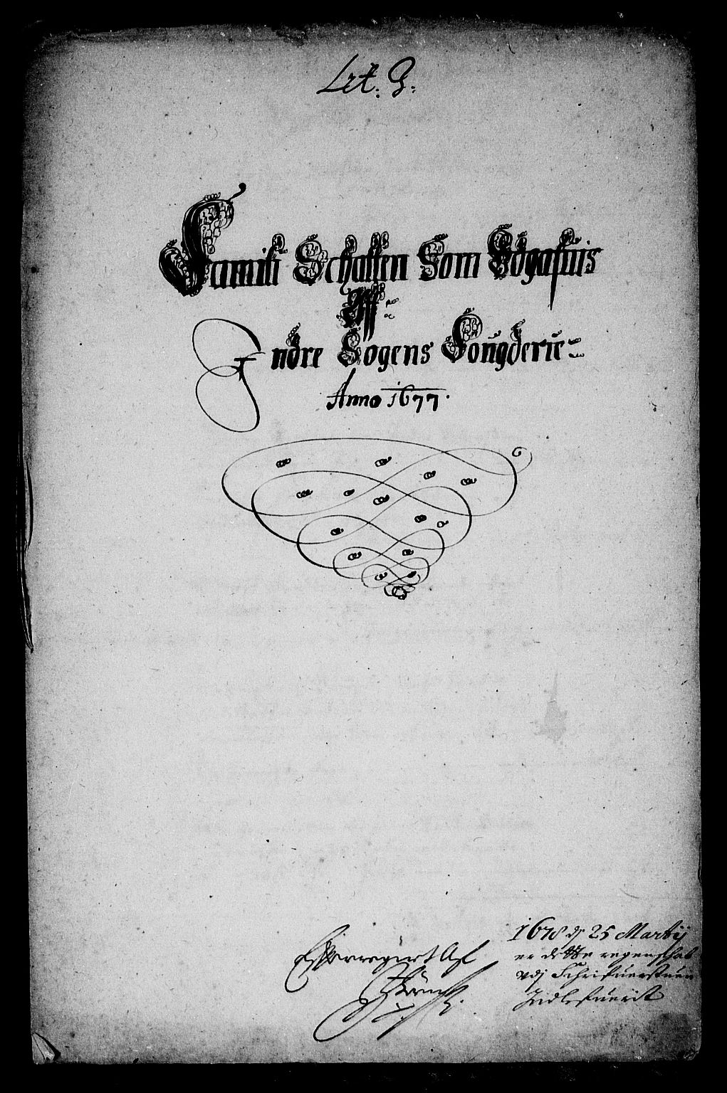 Rentekammeret inntil 1814, Reviderte regnskaper, Stiftamtstueregnskaper, Bergen stiftamt, AV/RA-EA-6043/R/Rc/L0048: Bergen stiftamt, 1677