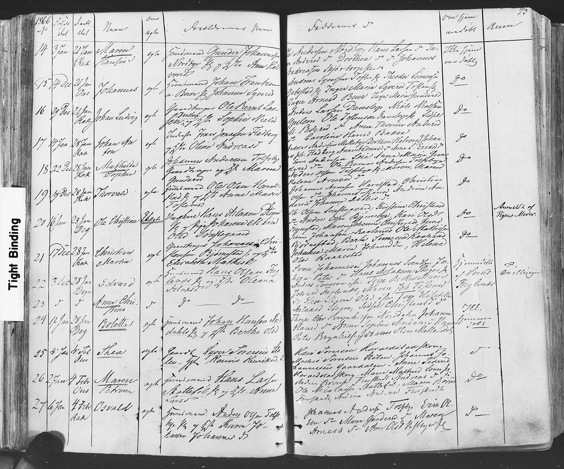 Rakkestad prestekontor Kirkebøker, AV/SAO-A-2008/F/Fa/L0011: Parish register (official) no. I 11, 1862-1877, p. 73