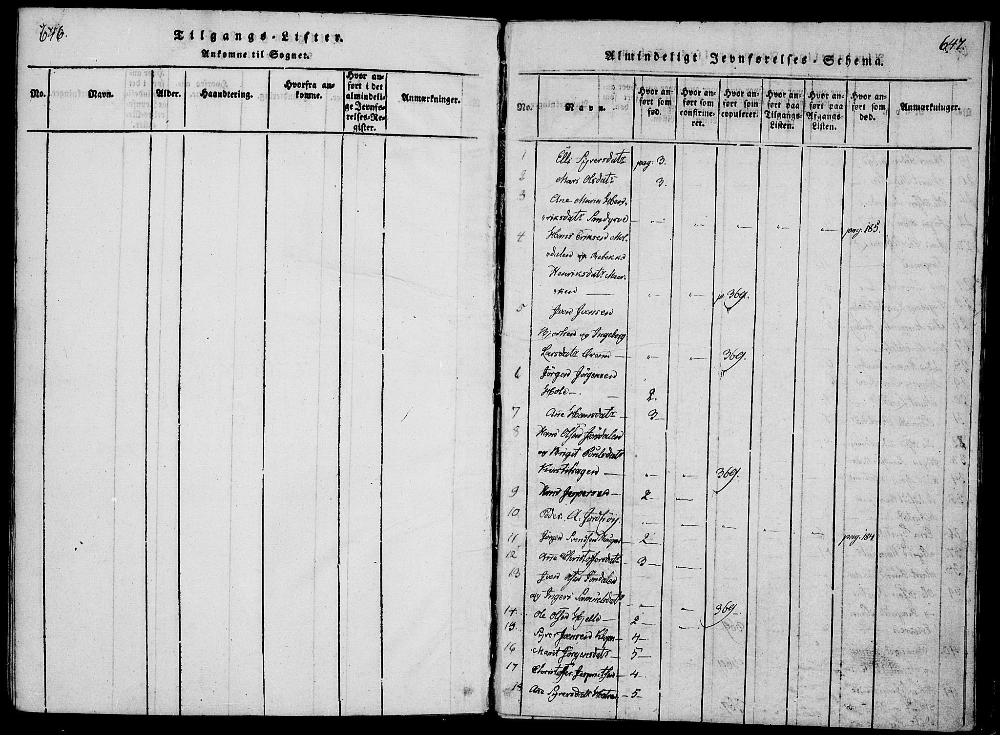 Lesja prestekontor, SAH/PREST-068/H/Ha/Haa/L0004: Parish register (official) no. 4, 1820-1829, p. 646-647