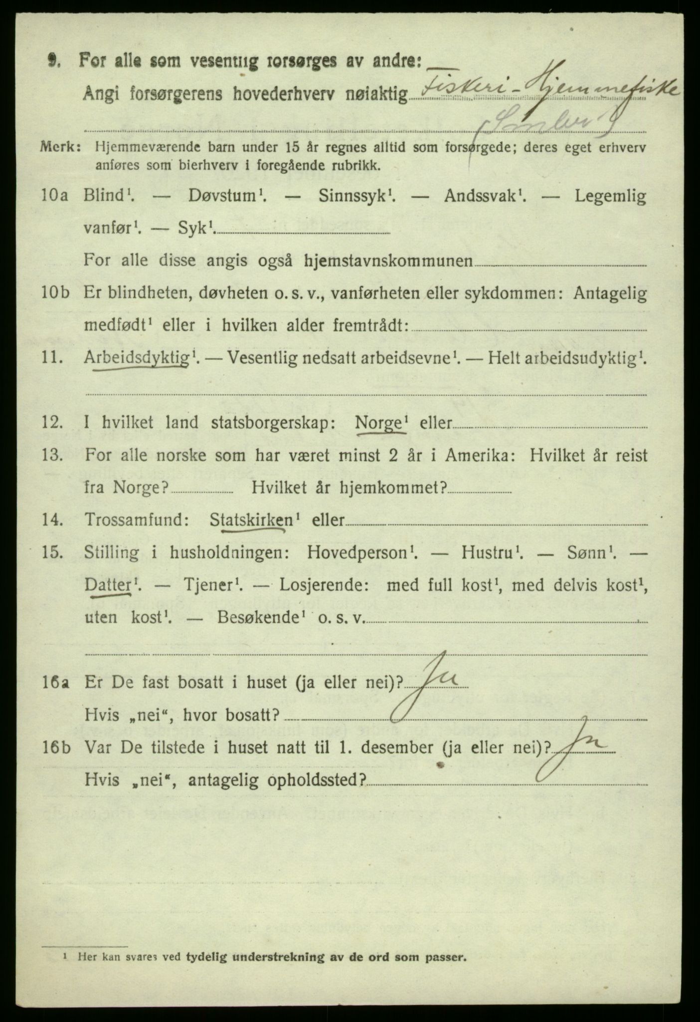 SAB, 1920 census for Hjelme, 1920, p. 1317