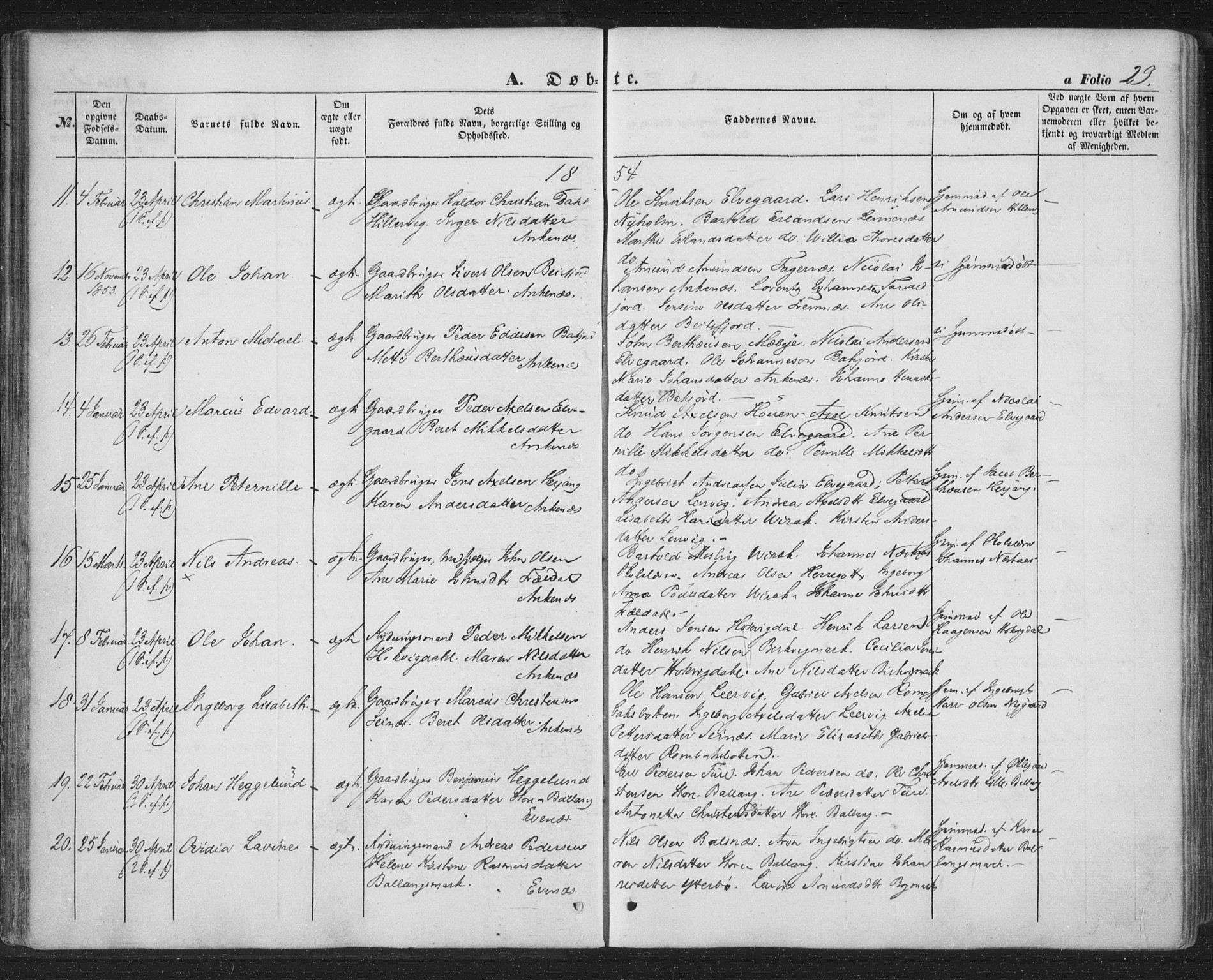 Ministerialprotokoller, klokkerbøker og fødselsregistre - Nordland, AV/SAT-A-1459/863/L0895: Parish register (official) no. 863A07, 1851-1860, p. 29