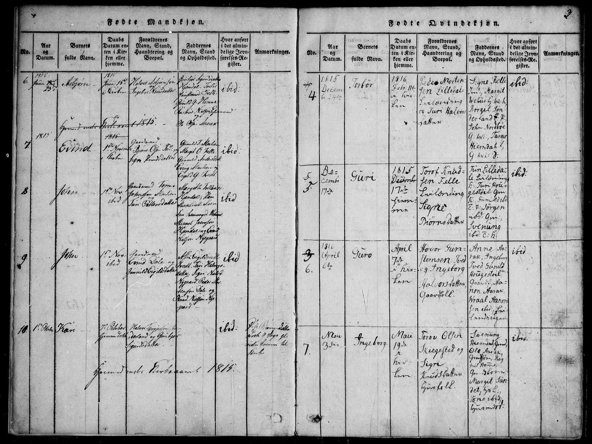 Nissedal kirkebøker, AV/SAKO-A-288/F/Fb/L0001: Parish register (official) no. II 1, 1814-1845, p. 3