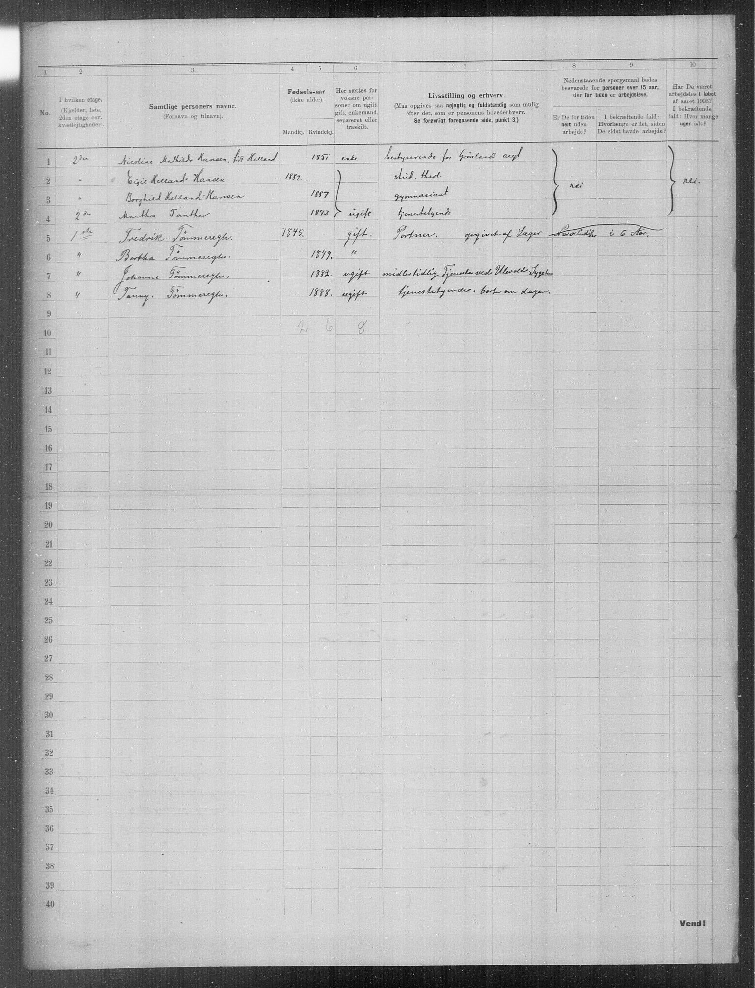 OBA, Municipal Census 1903 for Kristiania, 1903, p. 13974