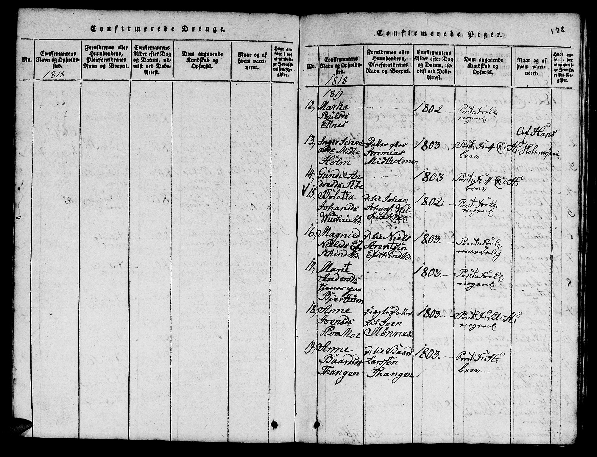 Ministerialprotokoller, klokkerbøker og fødselsregistre - Nord-Trøndelag, SAT/A-1458/724/L0265: Parish register (copy) no. 724C01, 1816-1845, p. 178