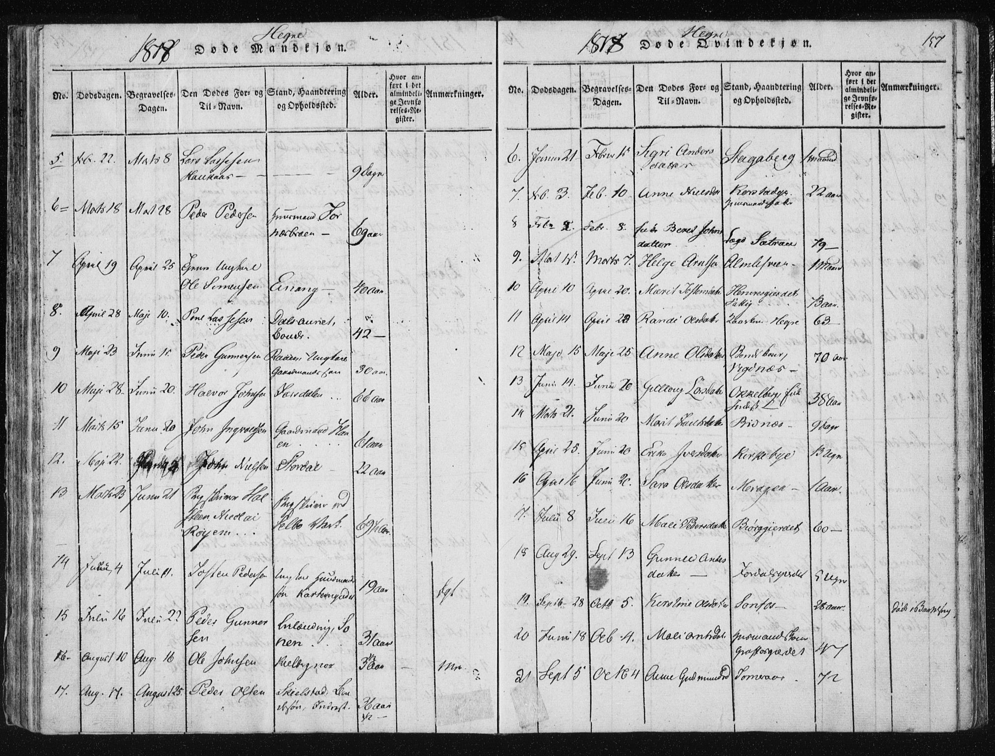 Ministerialprotokoller, klokkerbøker og fødselsregistre - Nord-Trøndelag, AV/SAT-A-1458/709/L0061: Parish register (official) no. 709A08 /4, 1815-1819, p. 157