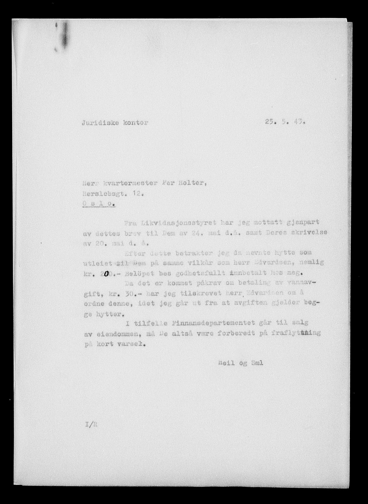 Justisdepartementet, Tilbakeføringskontoret for inndratte formuer, AV/RA-S-1564/H/Hc/Hcc/L0948: --, 1945-1947, p. 116