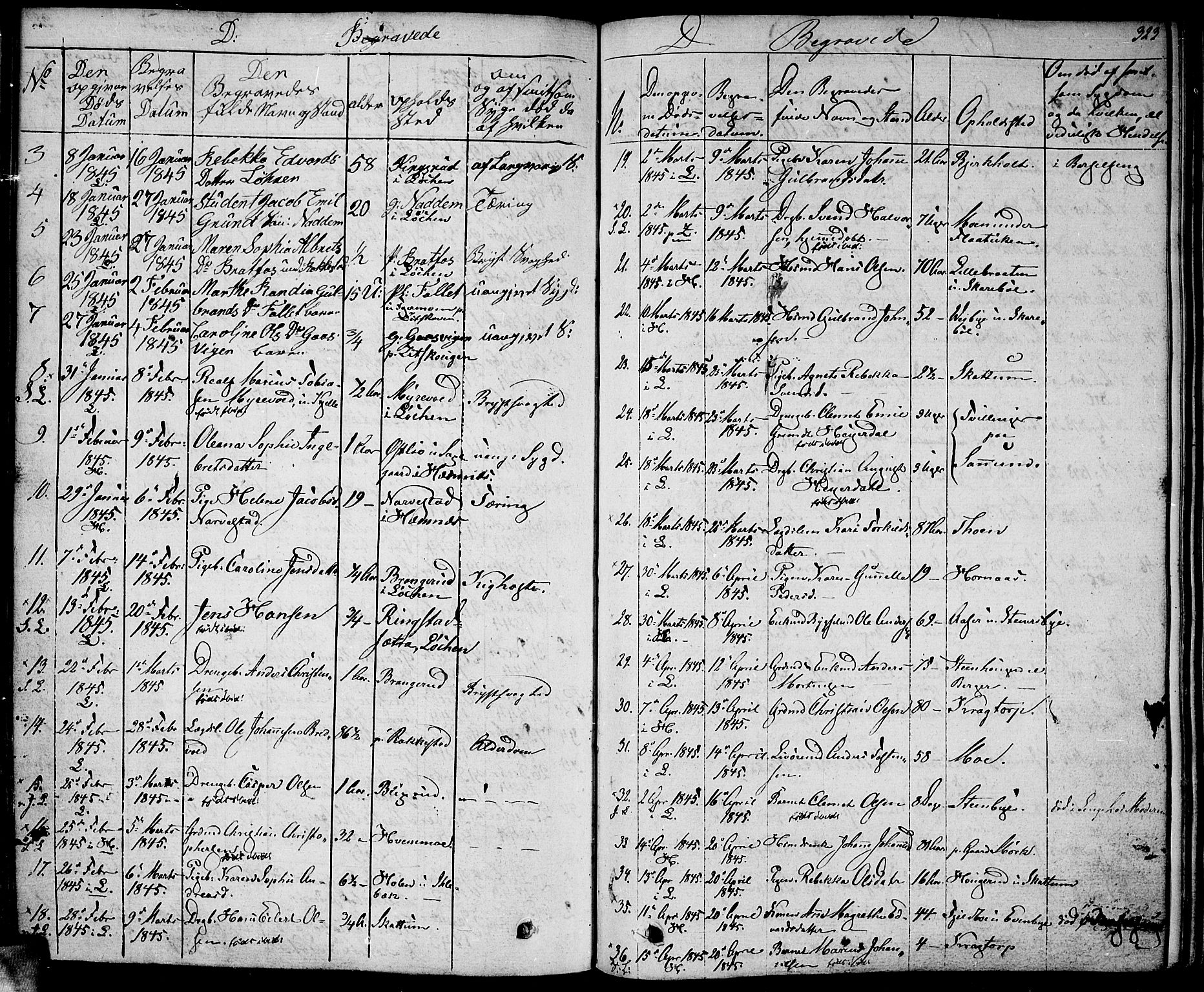 Høland prestekontor Kirkebøker, SAO/A-10346a/F/Fa/L0008: Parish register (official) no. I 8, 1827-1845, p. 323